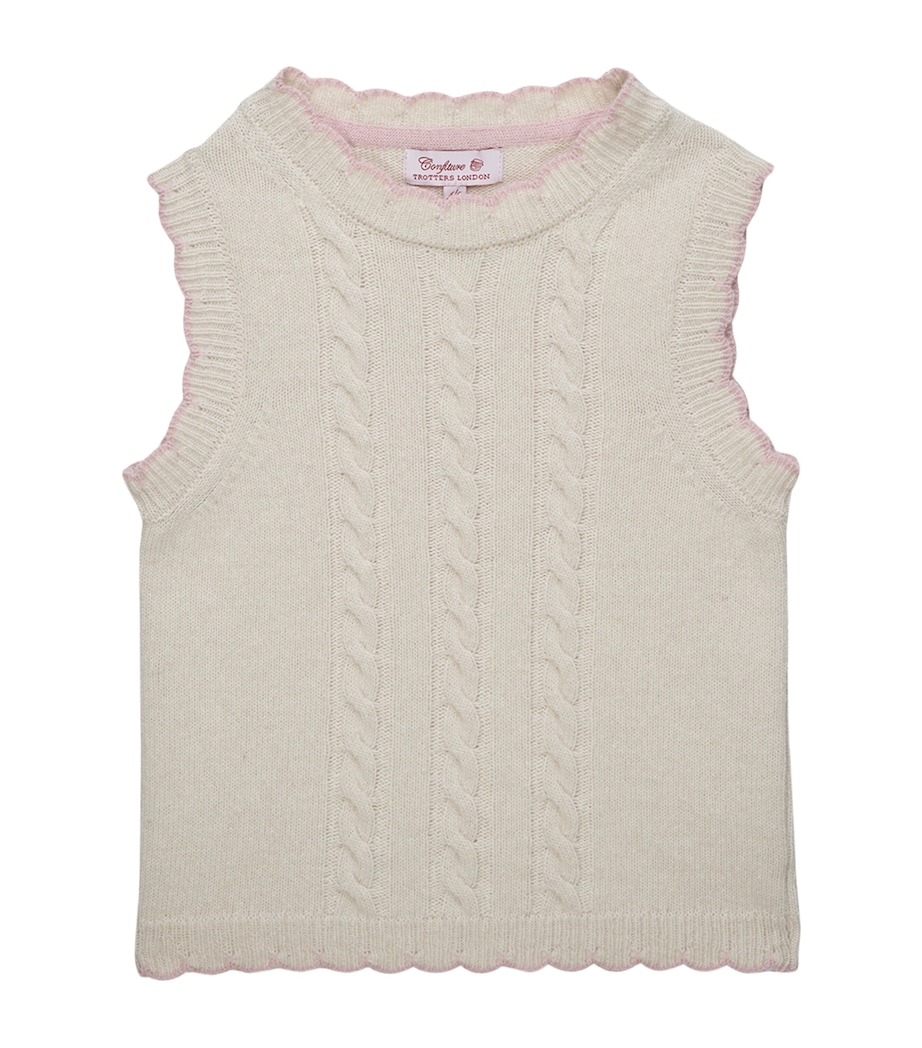 Trotters Neutral Argyle-Knit Sweater Vest (2-5 Years) | Harrods US