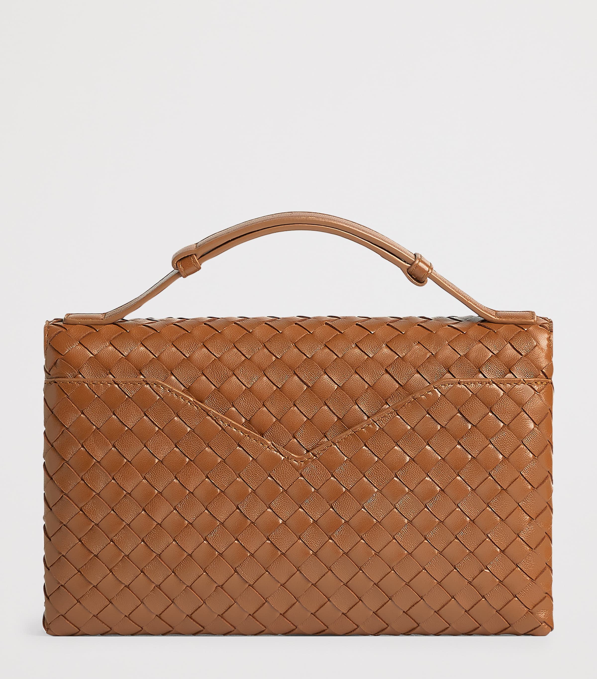 Leather Intrecciato Knot Lock Top-Handle Bag 2599 Image 4