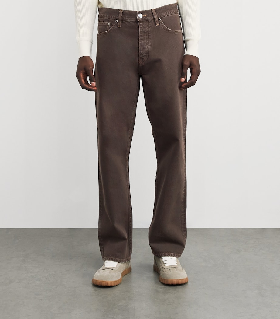 Garment-Dyed Loose Jeans VINTAGE BROWN 170 Image 3