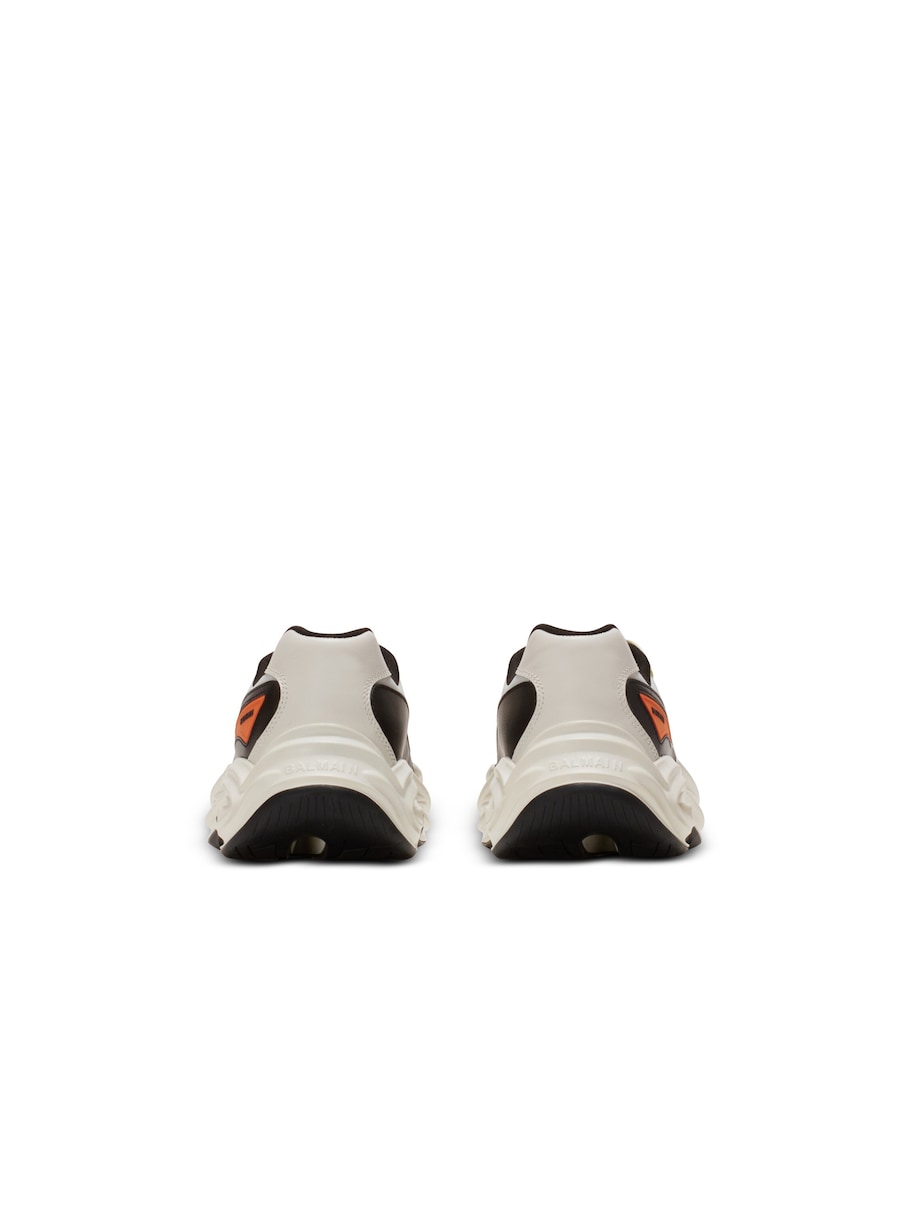 Balmain Leather Run-Row Sneakers Jaune/orange Image 2