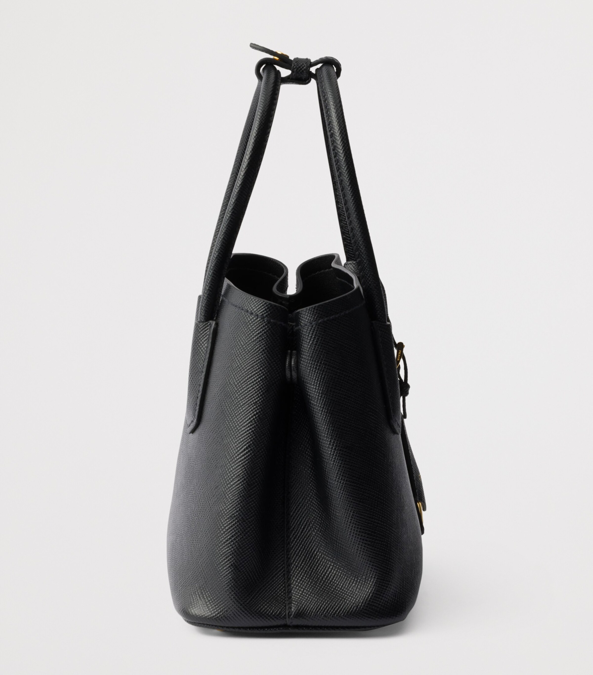 Small Saffiano Leather Double Top-Handle Bag F0002 Image 5