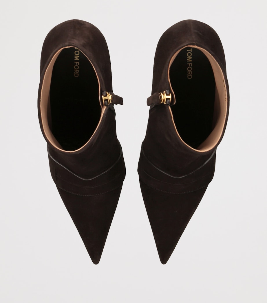 Suede Eve Ankle Boots 105 DARK BROWN Image 4