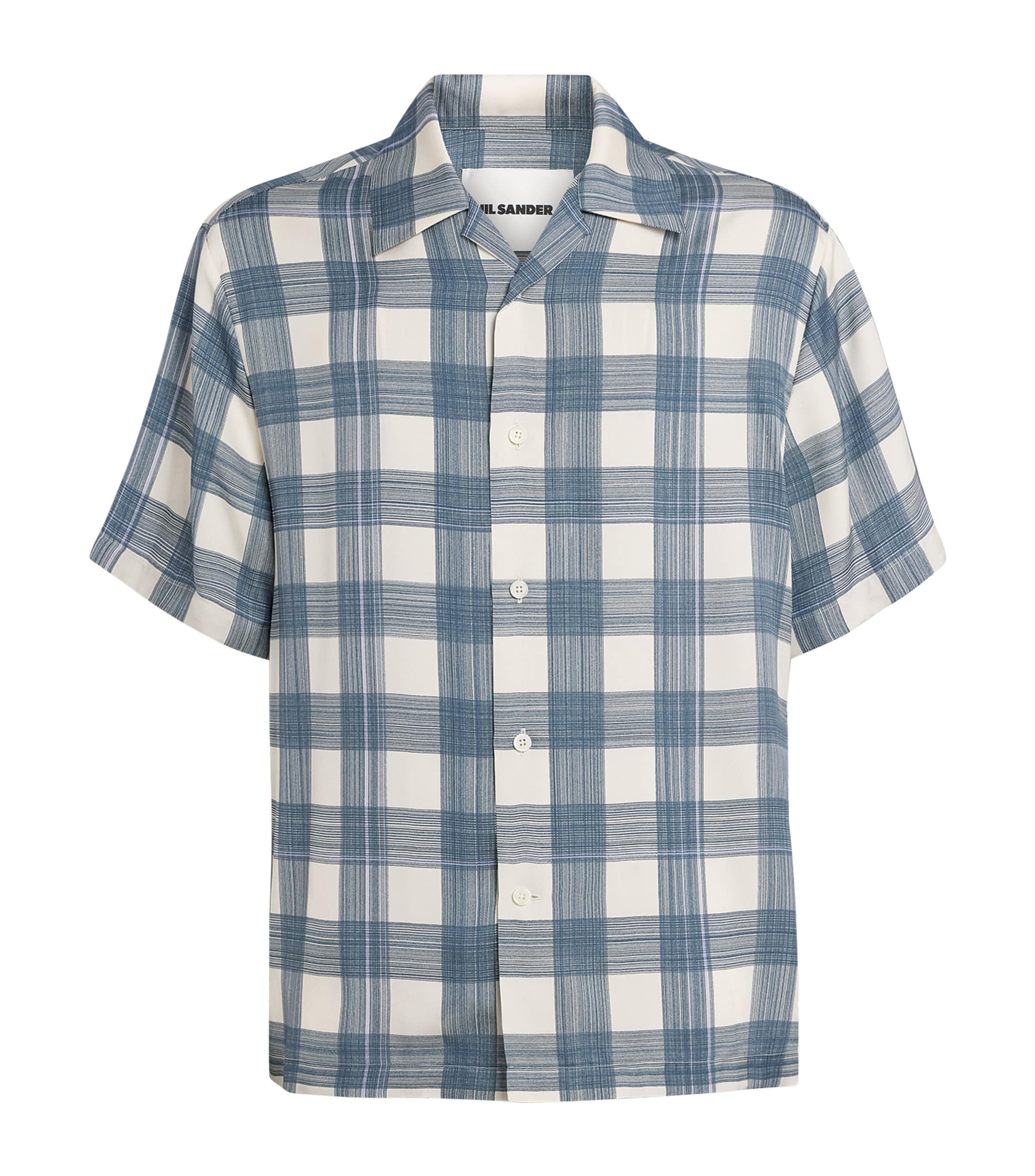 Short-Sleeve Check Shirt 294 BLUE HYDRANGEA Image 1
