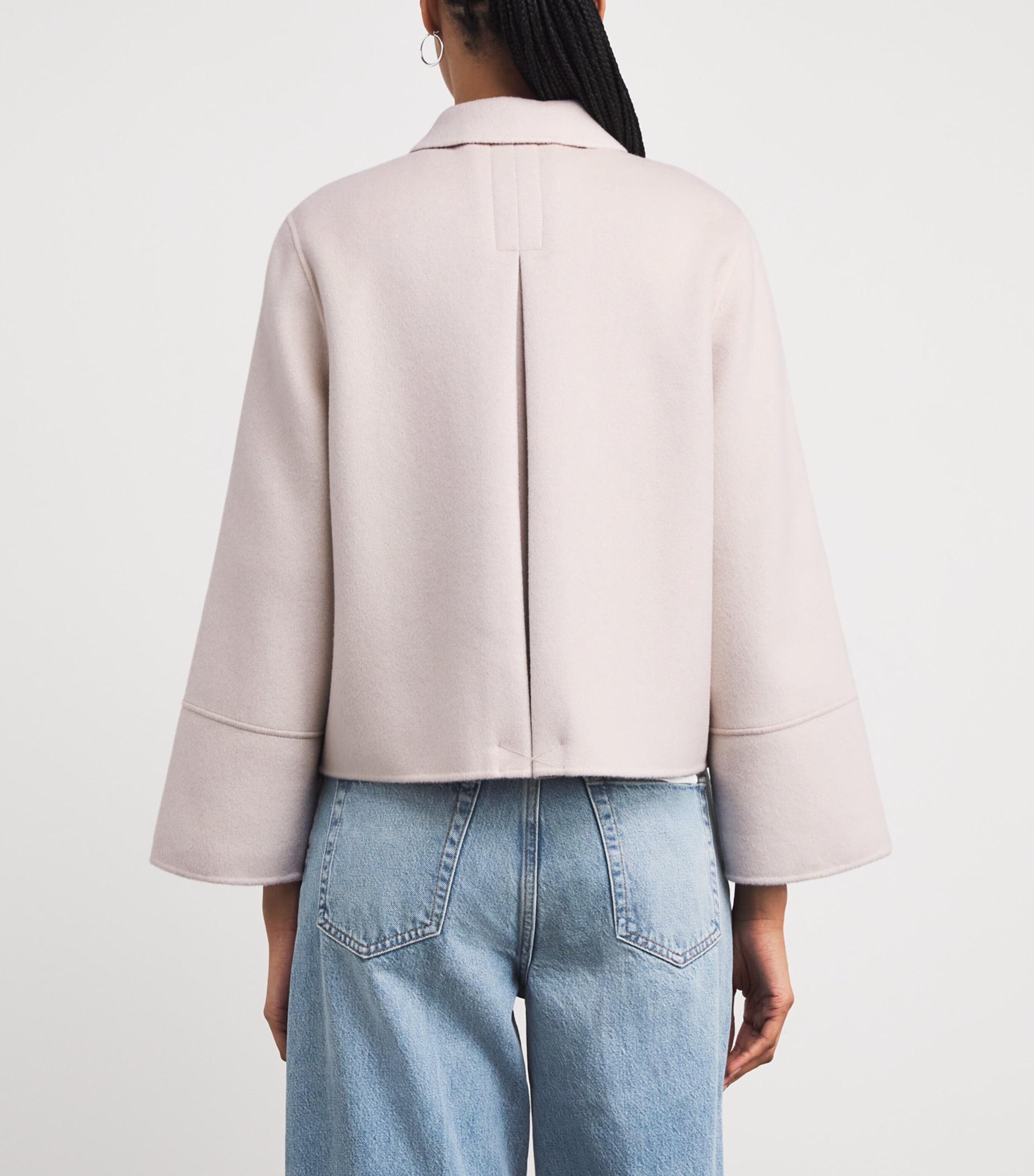 Wool-Cashmere Twin-Pocket Jacket IVORY/CAMEL Image 4