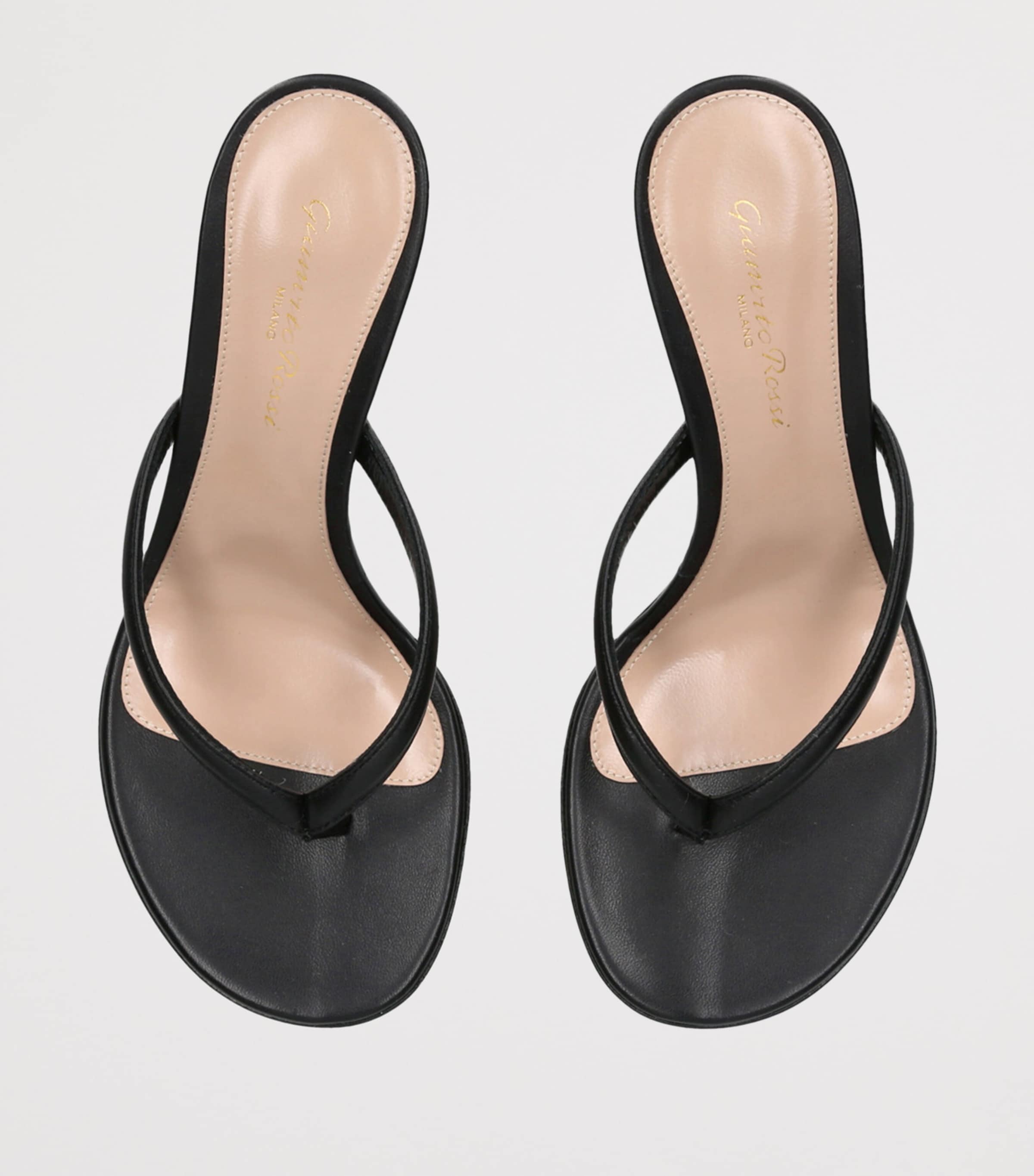 サンダル・ミュール GIANVITO ROSSI Black Leather Calypso Thong Sandals Gianvito Rossi | Calypso 70 black leather sandals | Savannahs