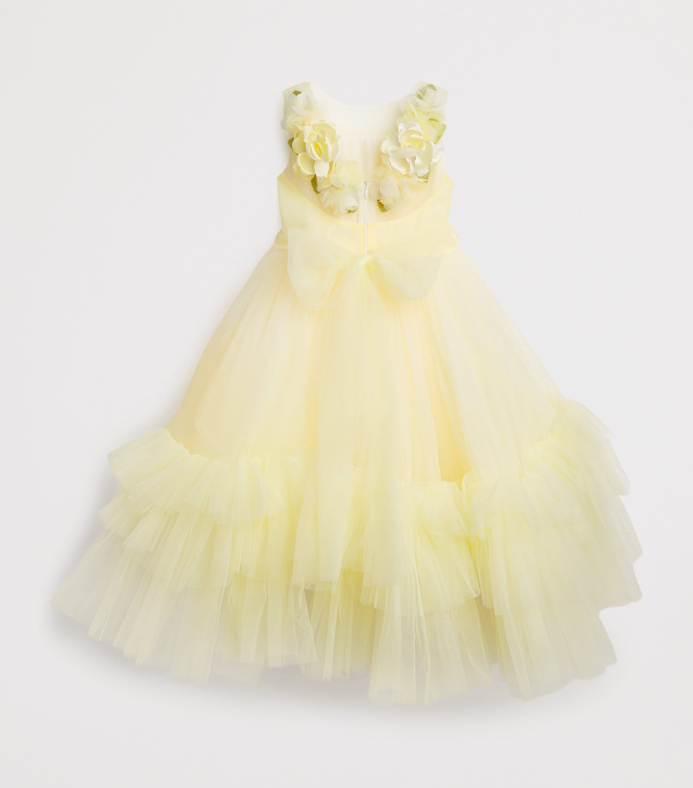 Tulle Floral-Detail Dress (4-14 Years) LEM-LEMON Image 2
