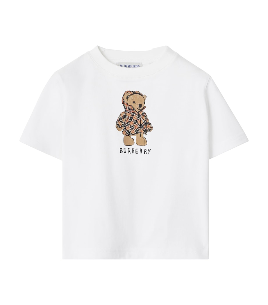 Cotton Puffer Bear T-Shirt (6-36 Months) WHITE Image 1