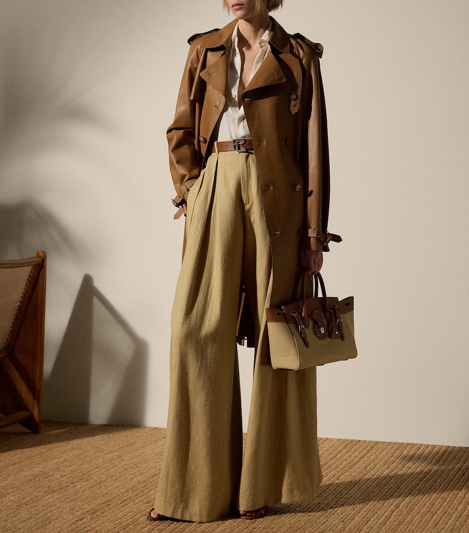 Lambskin Niles Trench Coat CARAMEL Image 3