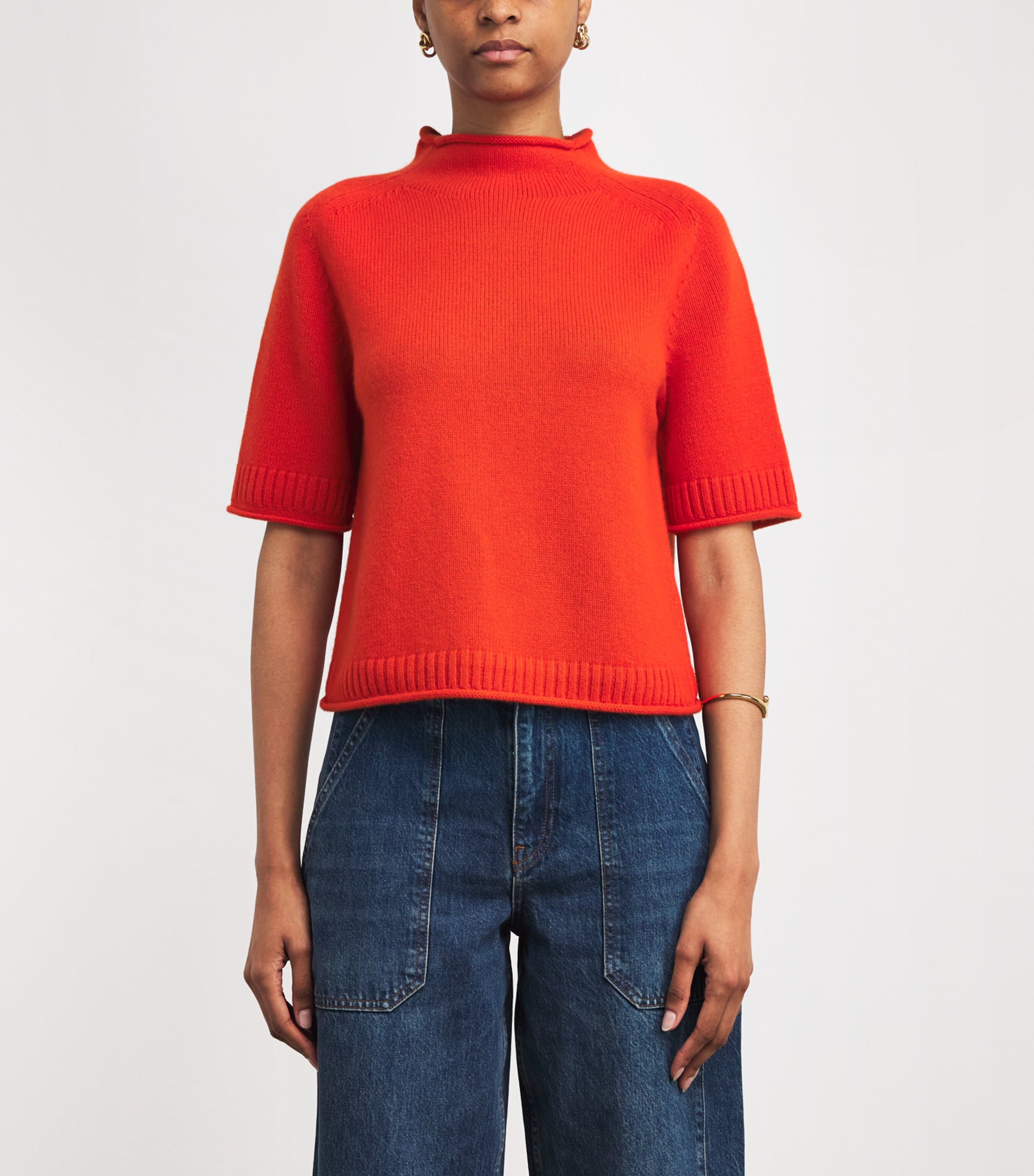 Cashmere Sweater VIVID ORANGE Image 3