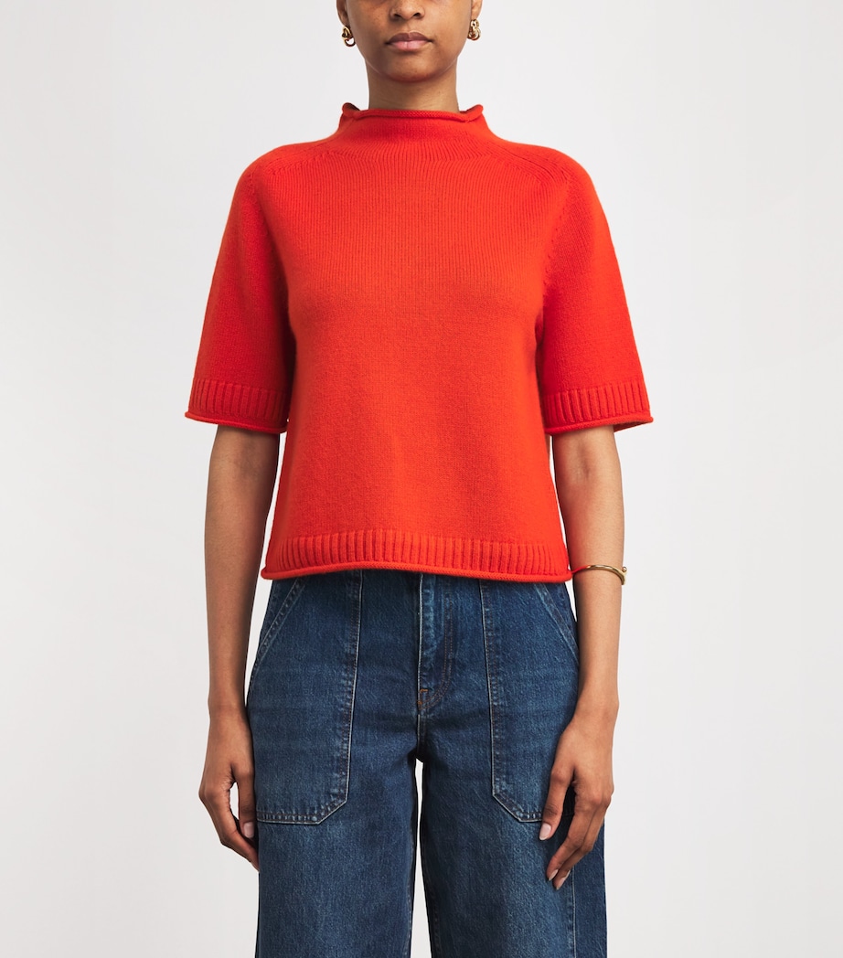 Cashmere Sweater VIVID ORANGE Image 3