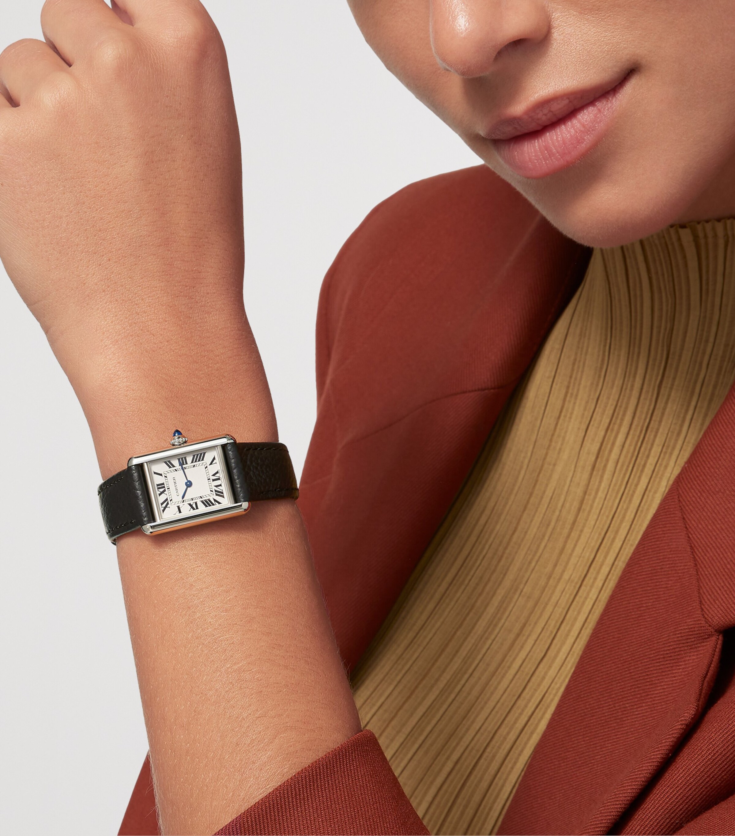 Cartier Small Stainless Steel Tank Must Watch 22mm Silvered Image 2