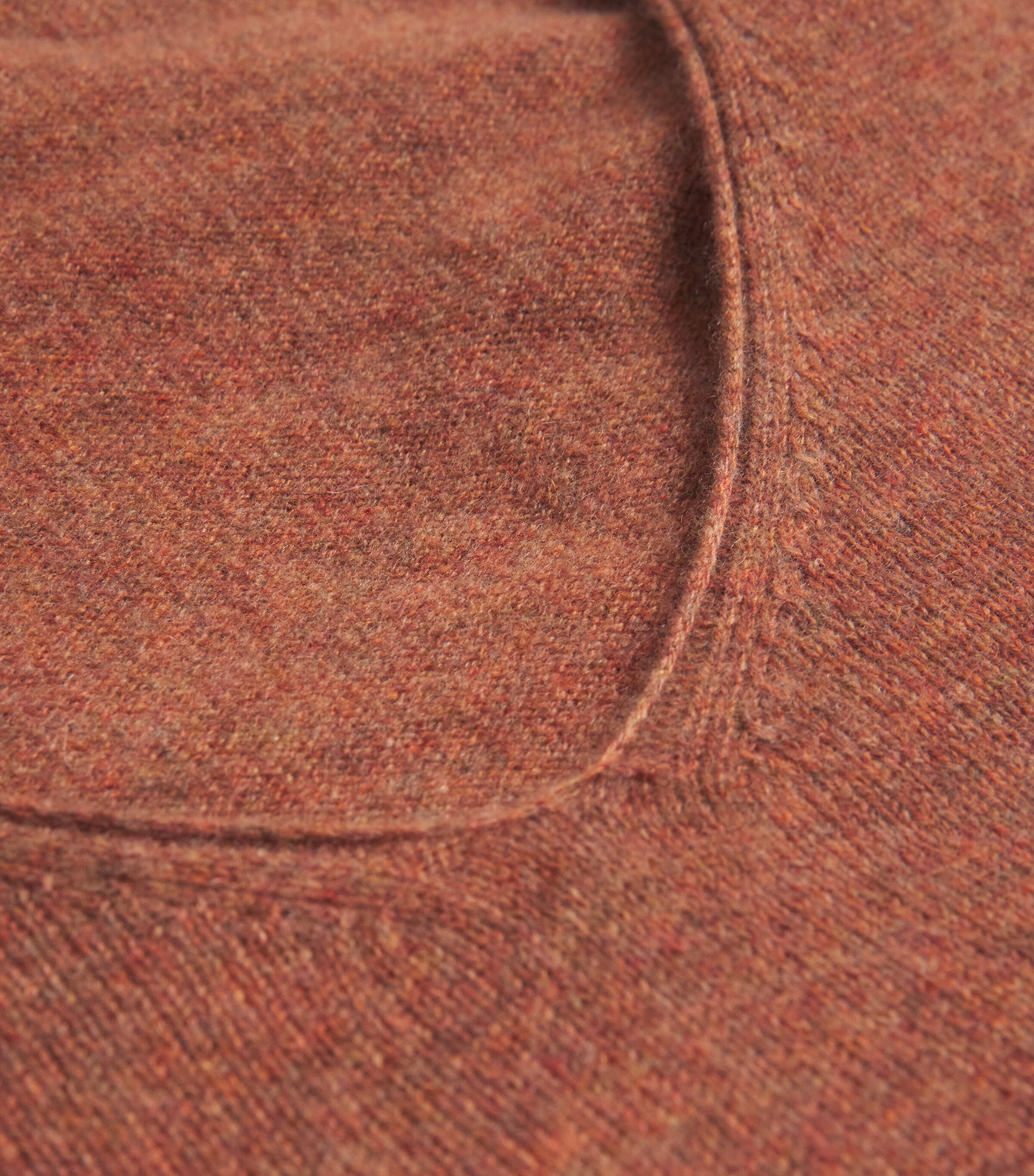 Le Kasha Womens Organic Cotton V-Neck Sweater Terracota Image 6