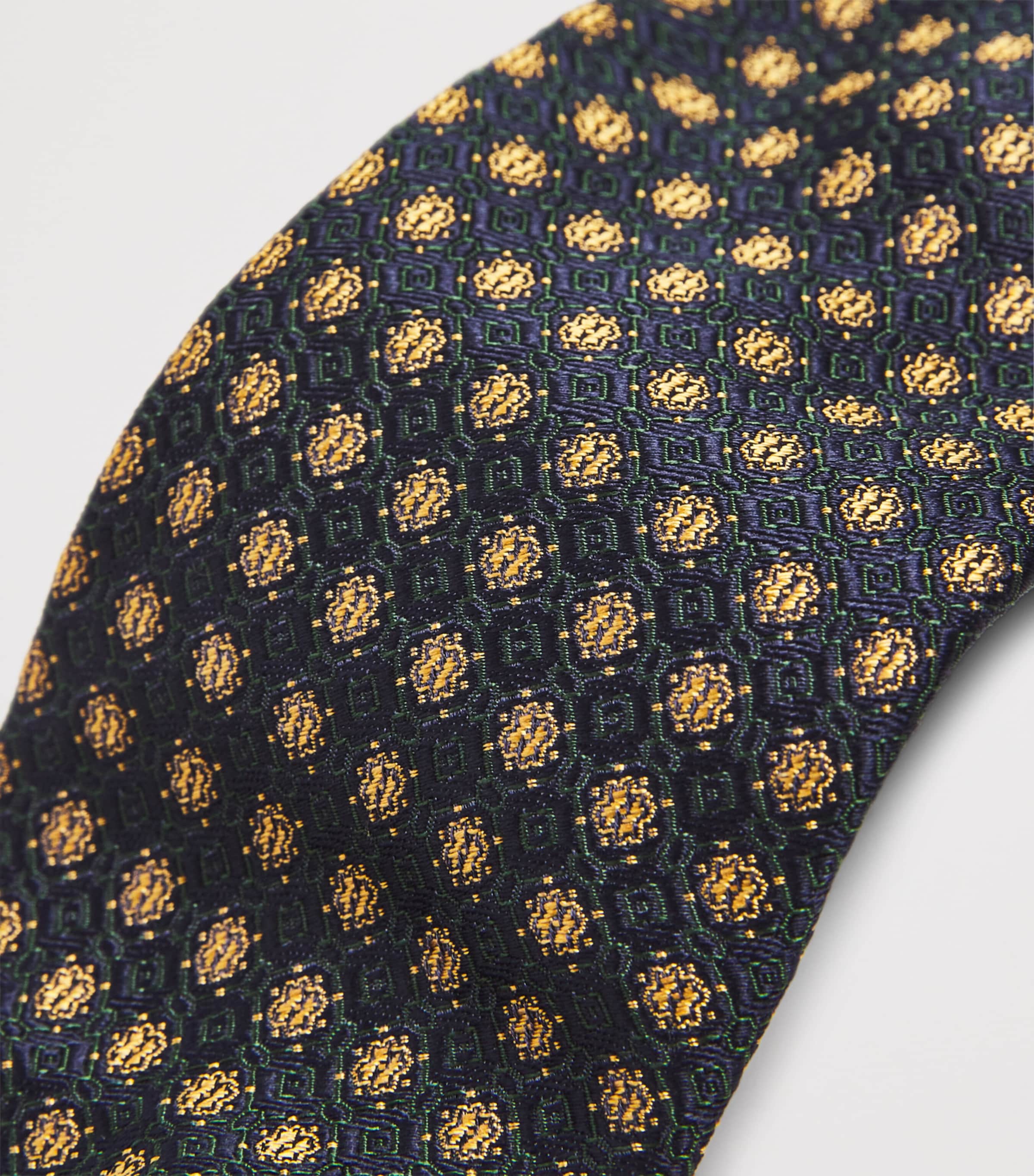 Silk H Jacquard Tie GREEN Image 5