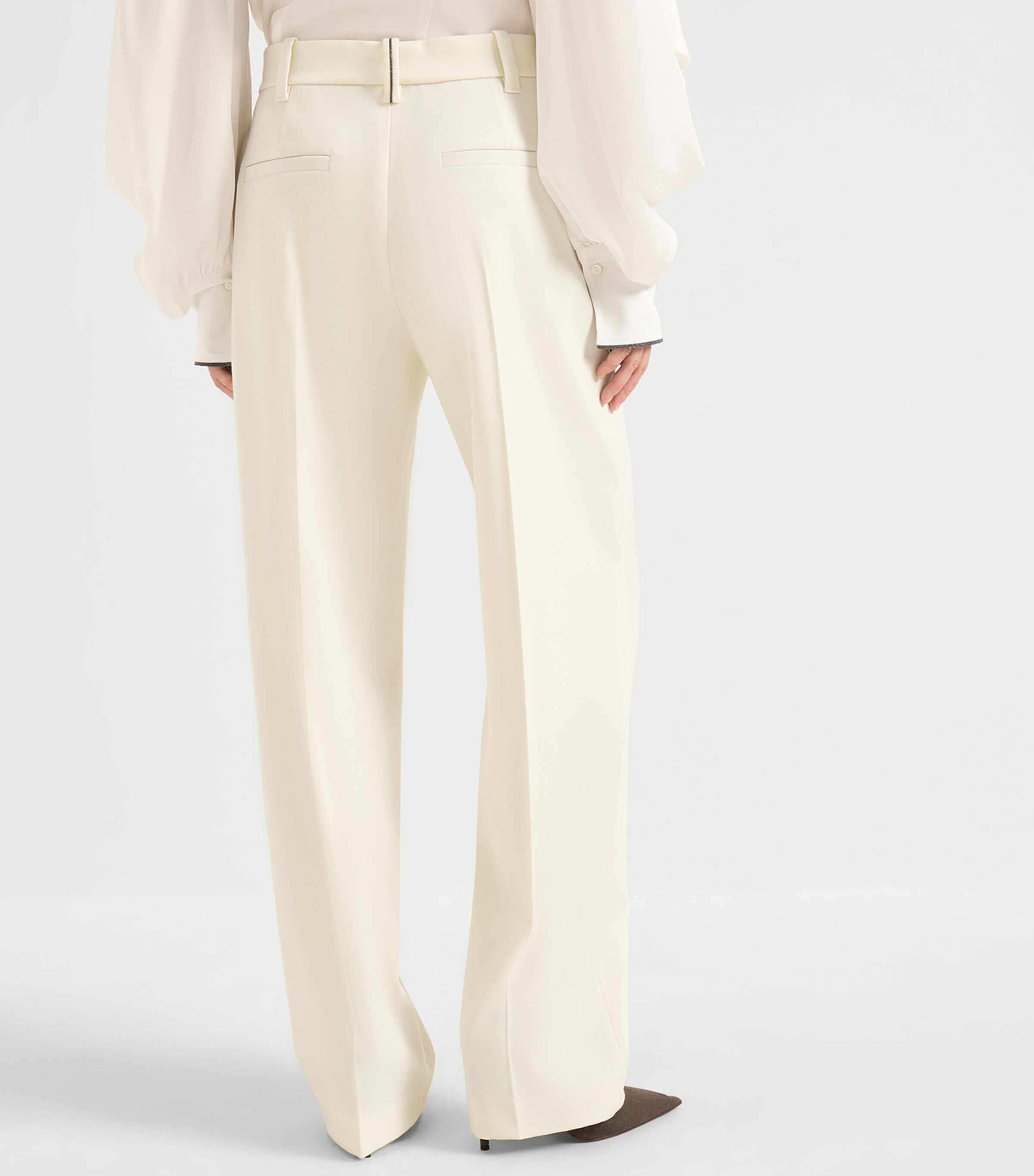 Wool-Blend Gabardine Cigarette Trousers C1062 Image 4
