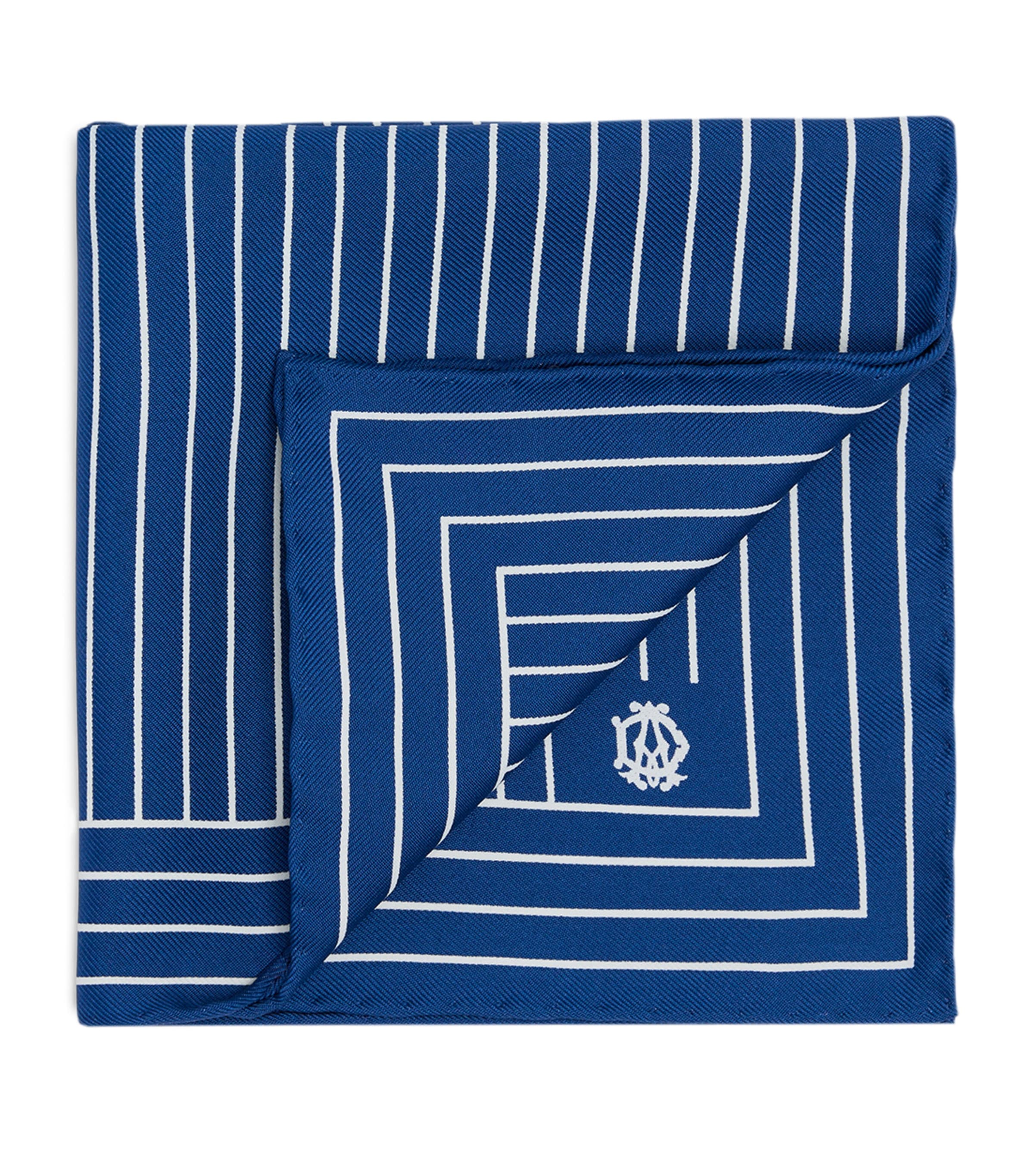 Dunhill Mulberry Silk Stripe Pocket Square Image 1