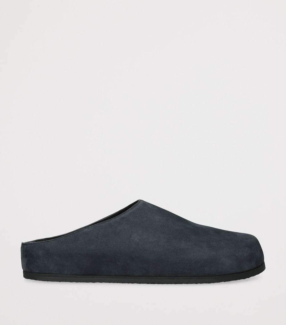 Studio Nicholson Nubuck Suede Slip-On Clogs Blue/dark Image 3