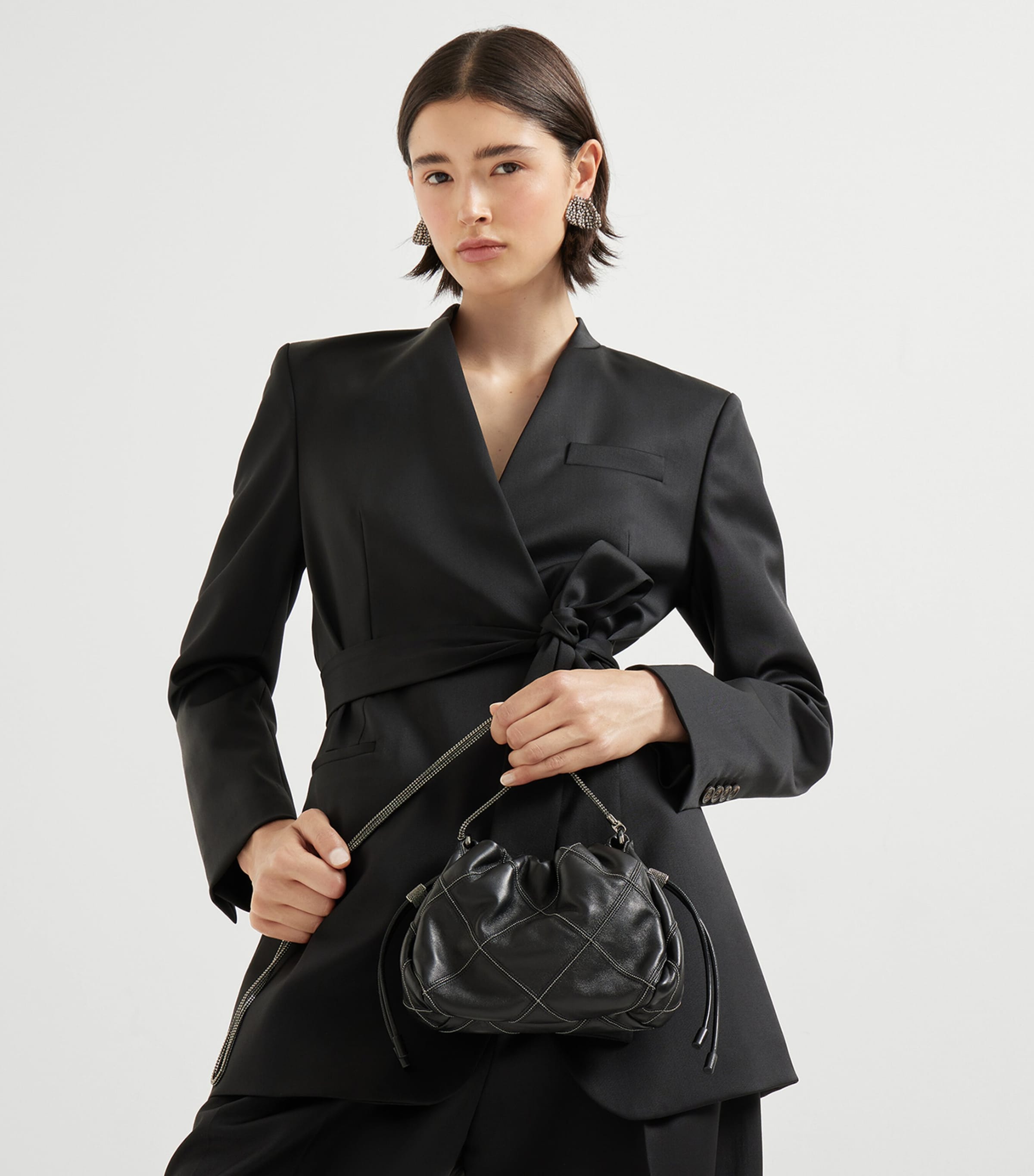 Mini Leather Mellow Bucket Bag C101 Image 4