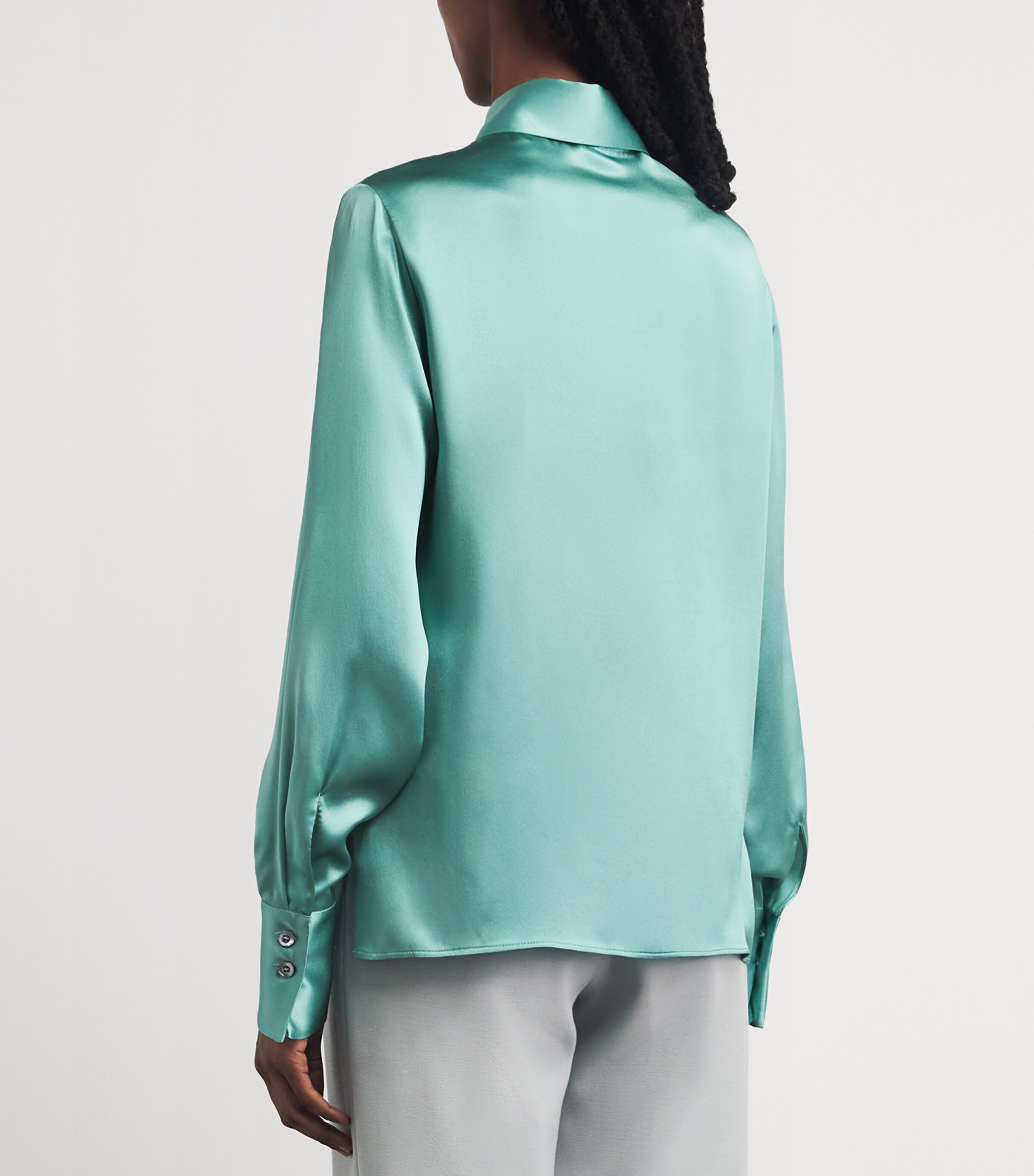Eleventy Womens Silk Long-Sleeve Shirt Giada Image 5