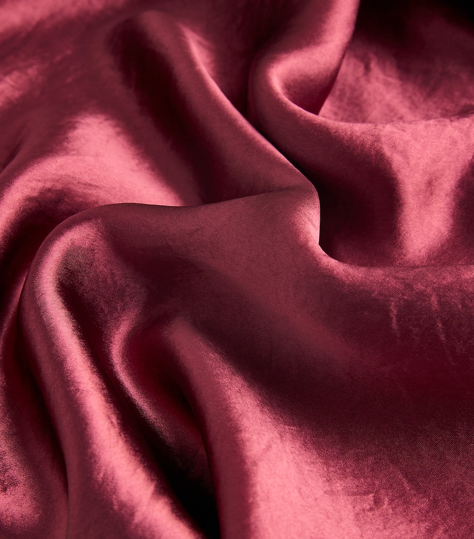 Satin Crinkled Midi Skirt BORDEAUX-939BOR Image 5