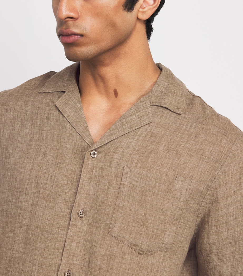 Linen Angelo Shirt 250-KHAKI Image 6