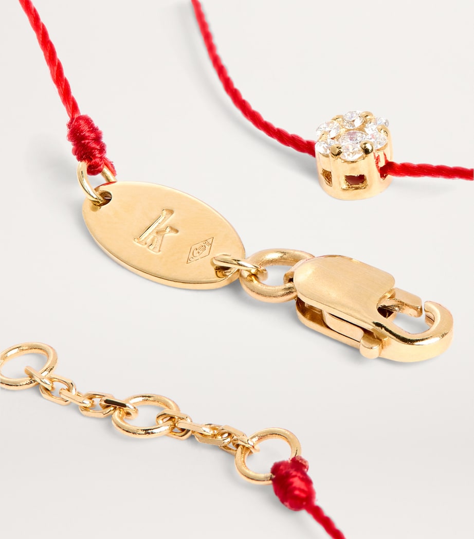 Yellow Gold and Diamond Illusion Bracelet (17.5cm) RED Image 4