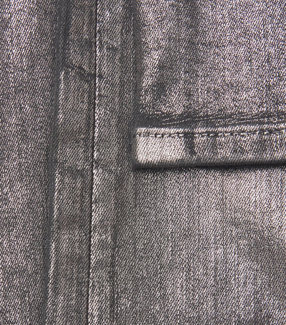 Coated Le Sleek Straight Jeans GUNMETAL CHROME Image 5