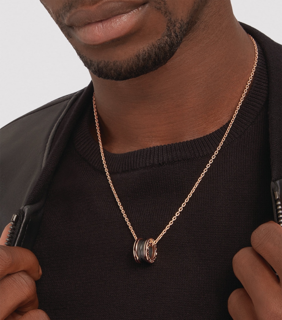 Rose Gold And Ceramic B.zero1 Necklace PINK GOLD Image 3