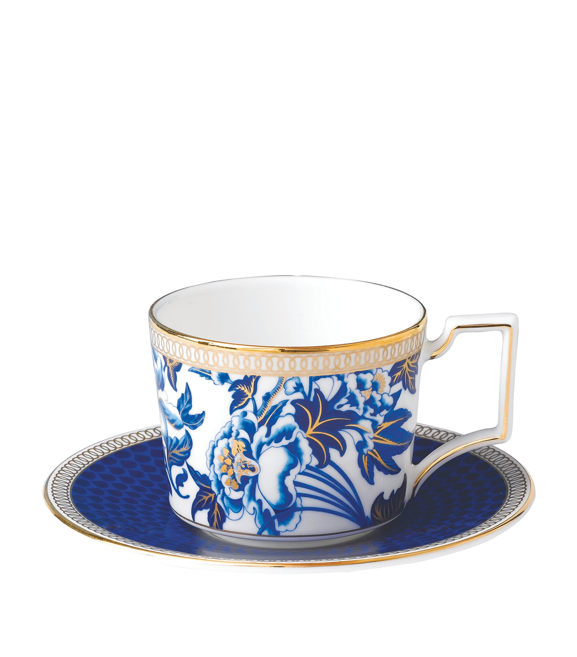 WEDGWOOD HIBISCUS COFFEE CUP AND SAUCER 