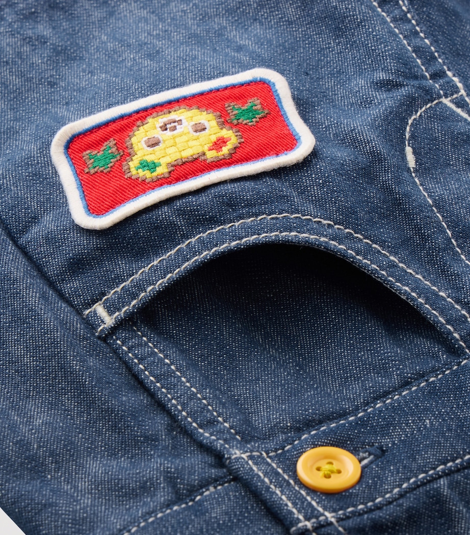 Miki House Embroidered Robot Dungarees (3-36 Months) Image 6