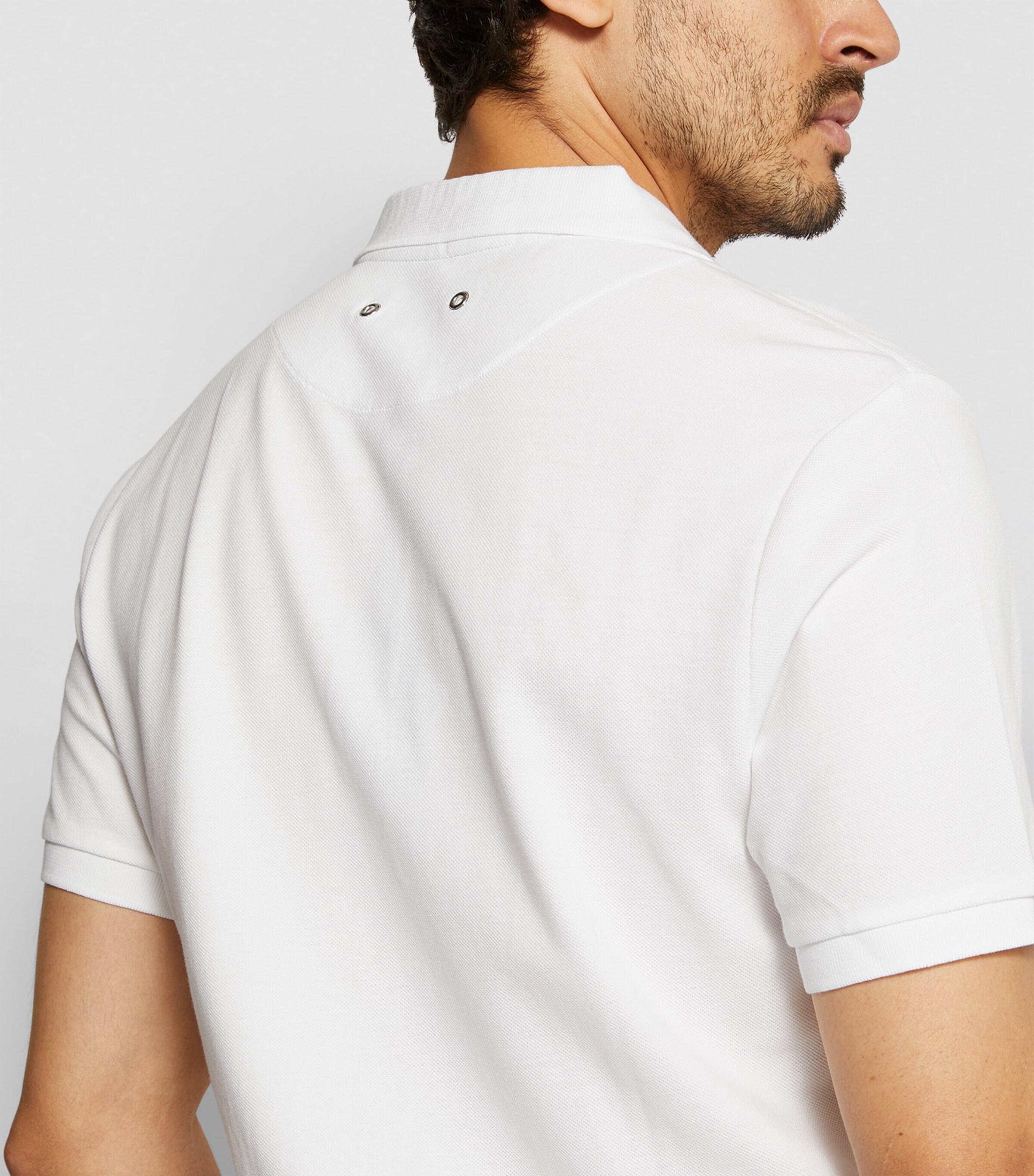 Logo-Embroidered Polo Shirt 010 WHITE Image 6
