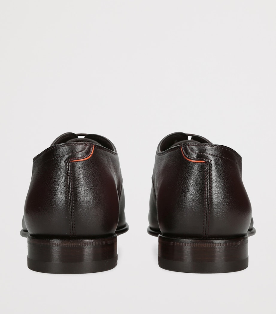 Leather Adrian Blake Oxford Shoes DARK BROWN Image 2