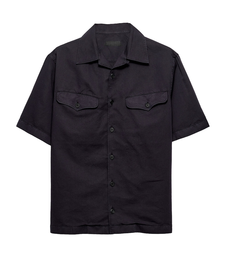 Prada Mens Cotton-Silk Bowling Shirt Image 1