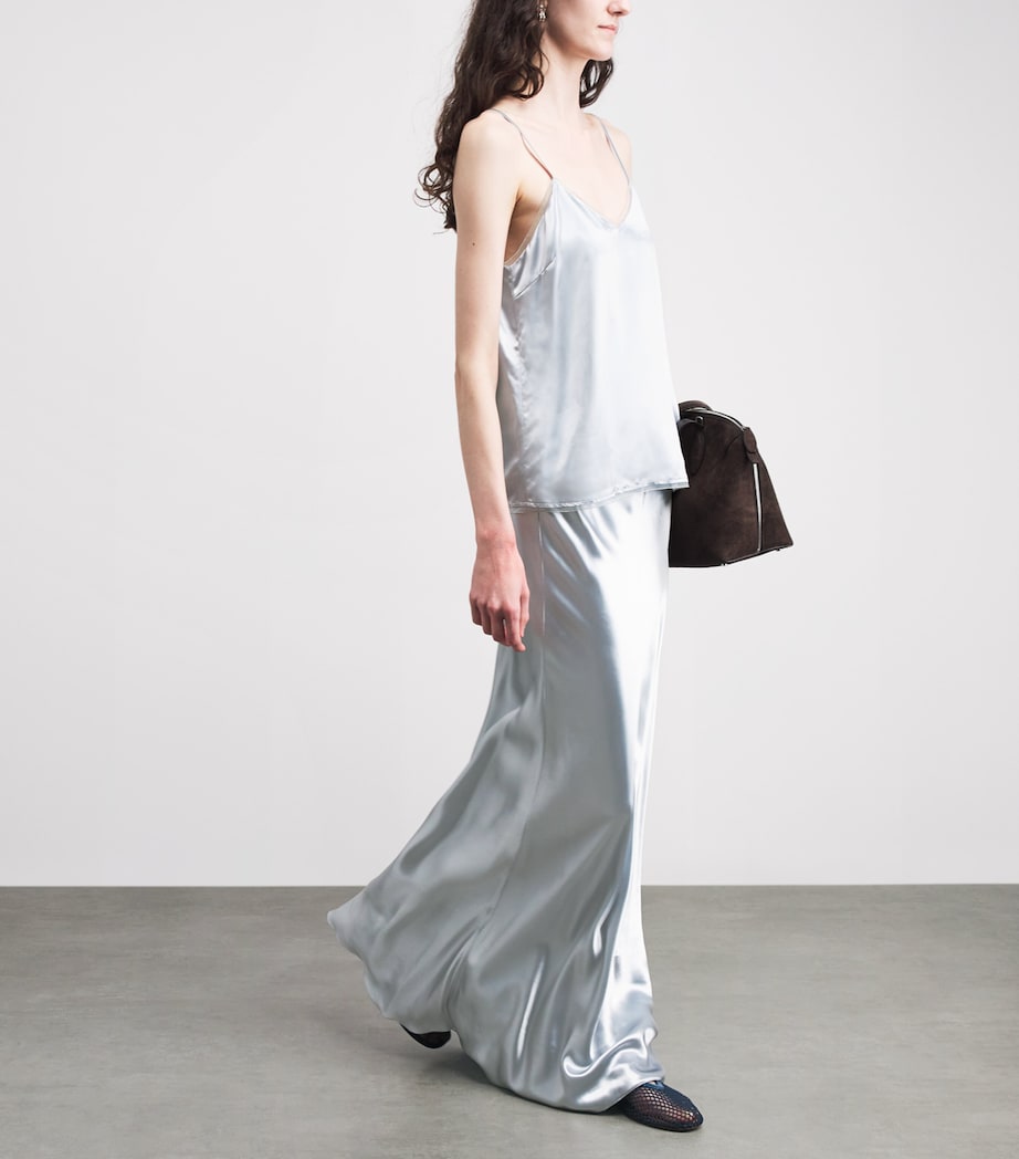 Fabiana Filippi Womens Bias-Cut Maxi Skirt Acqua Image 2
