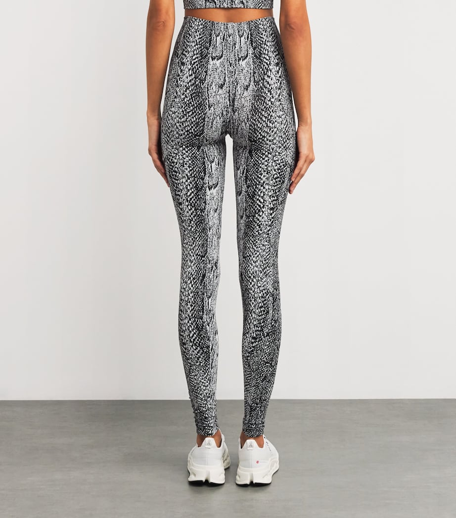 Seamless Python-Print Leggings 8222 WHITE BLAC Image 4