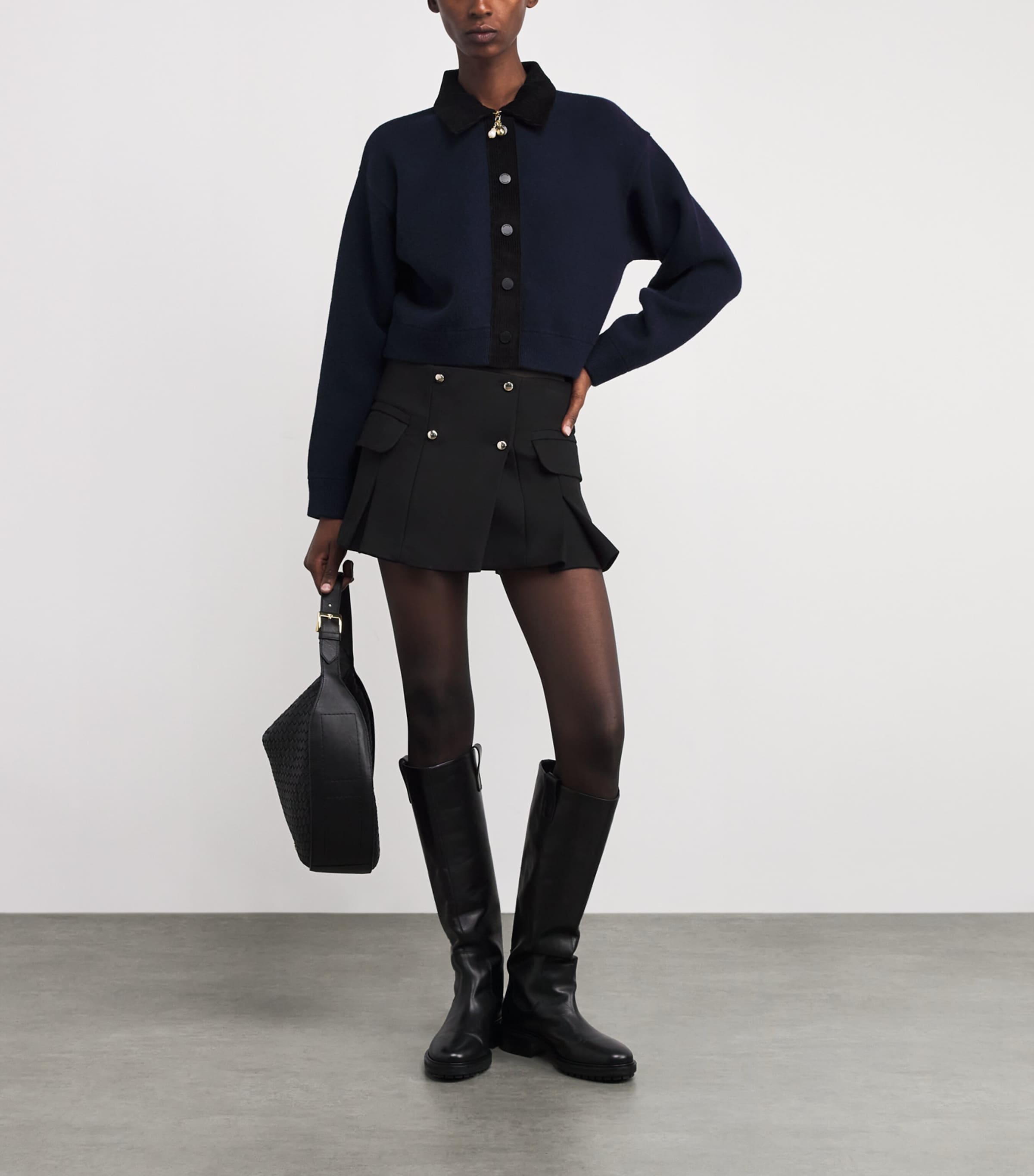 Tailored Mini Skirt BLACK Image 2