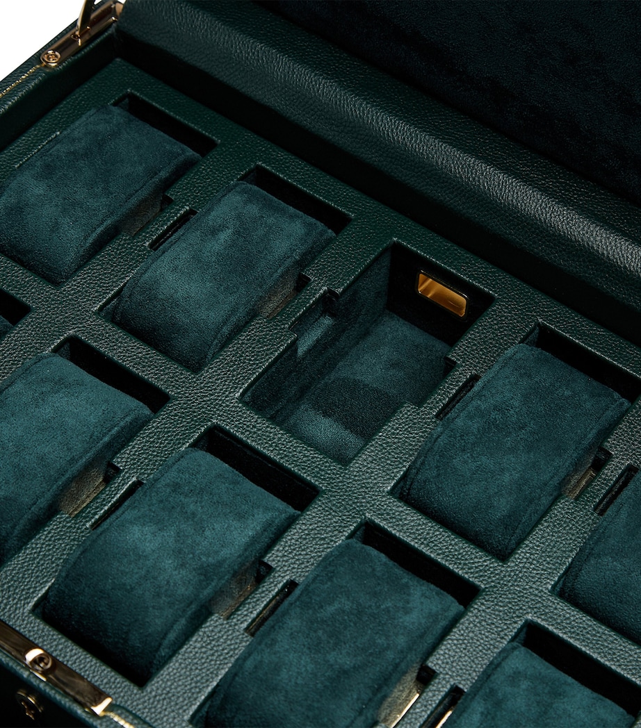 Vegan Leather 10-Piece Watch Box GREEN Image 3