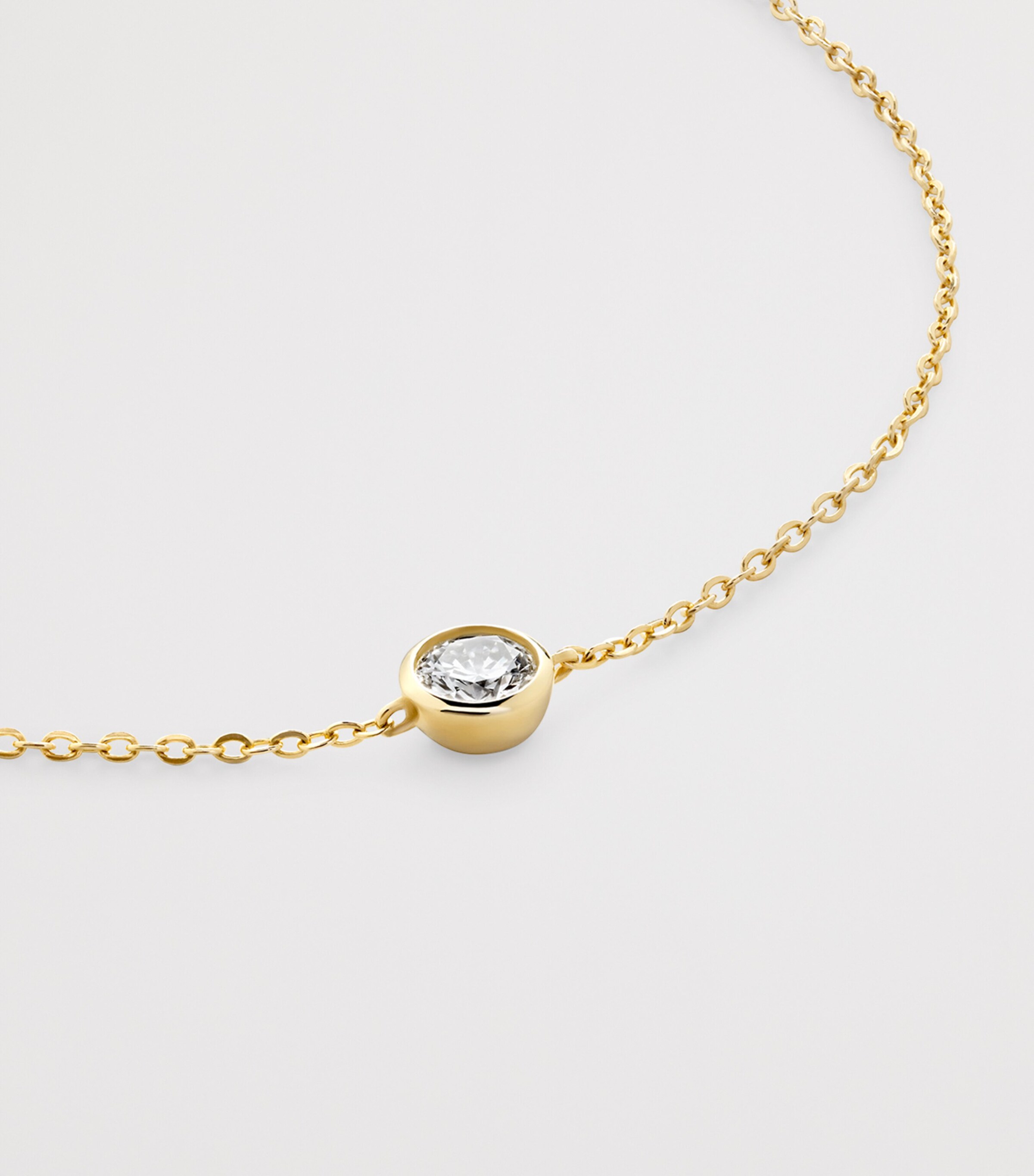 Monica Vinader Gold Vermeil Solitaire Chain Bracelet Solid Gold Image 2