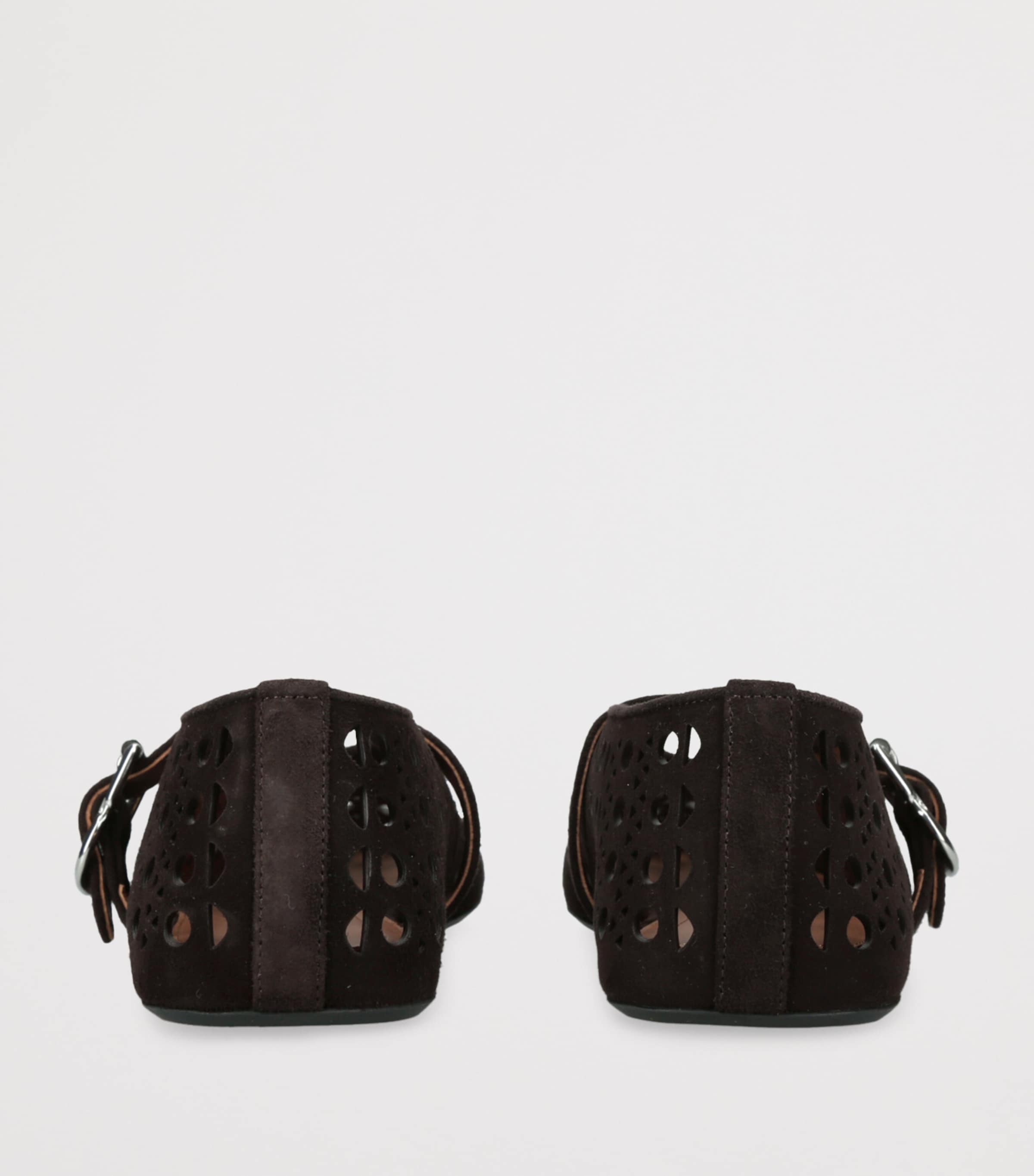 Suede Vienne Ballet Flats DARK BROWN Image 2