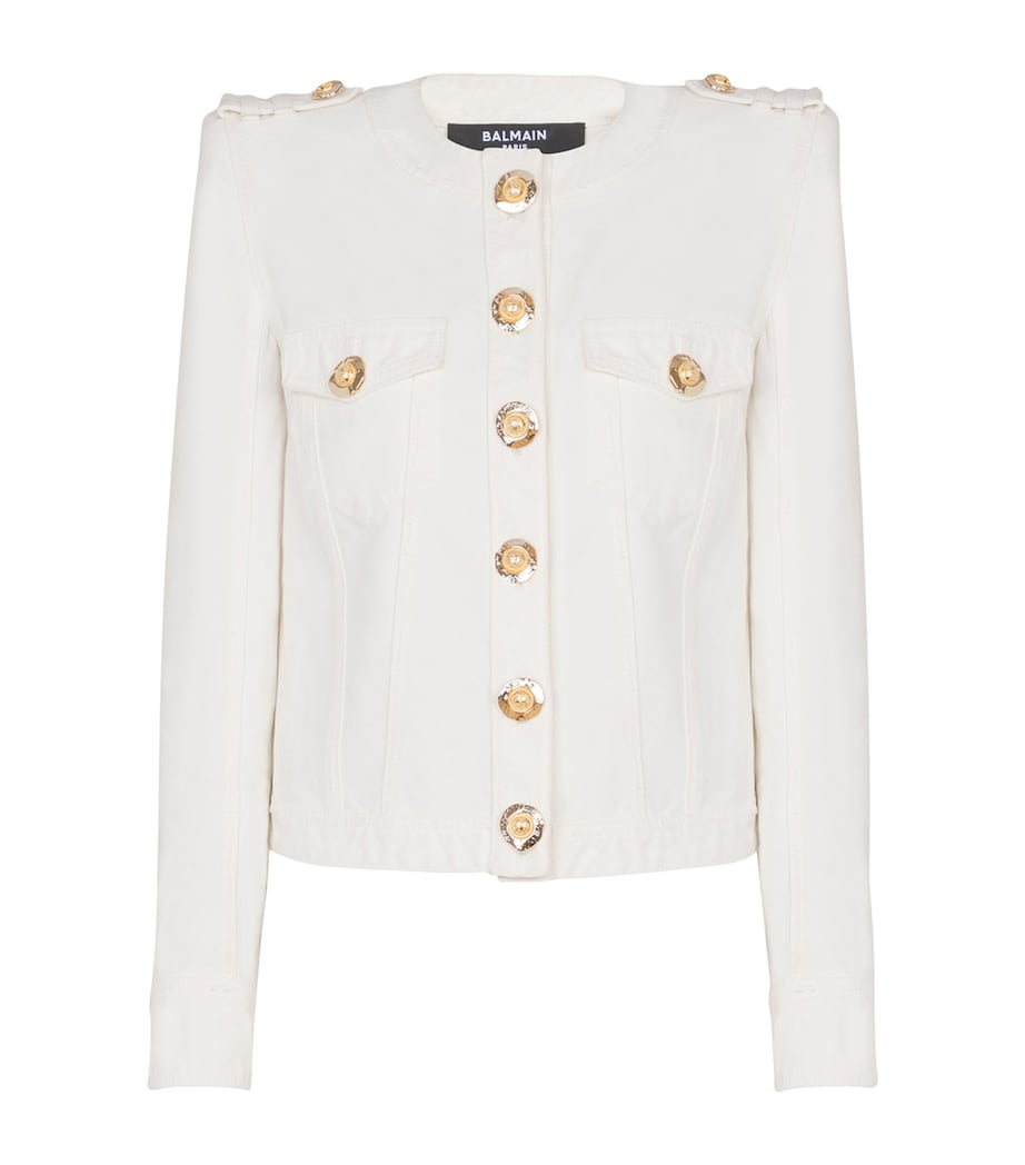 Cotton Cropped Jacket 0FC BLANC CASS?? Image 1