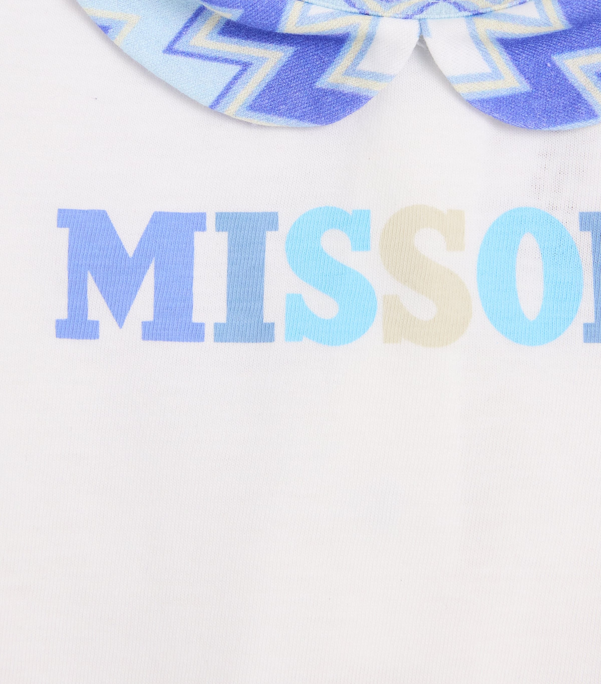 Cotton Zigzag All-In-One and Hat Set (1-9 Months) 101CEIVORY/LGHT BLUE Image 3