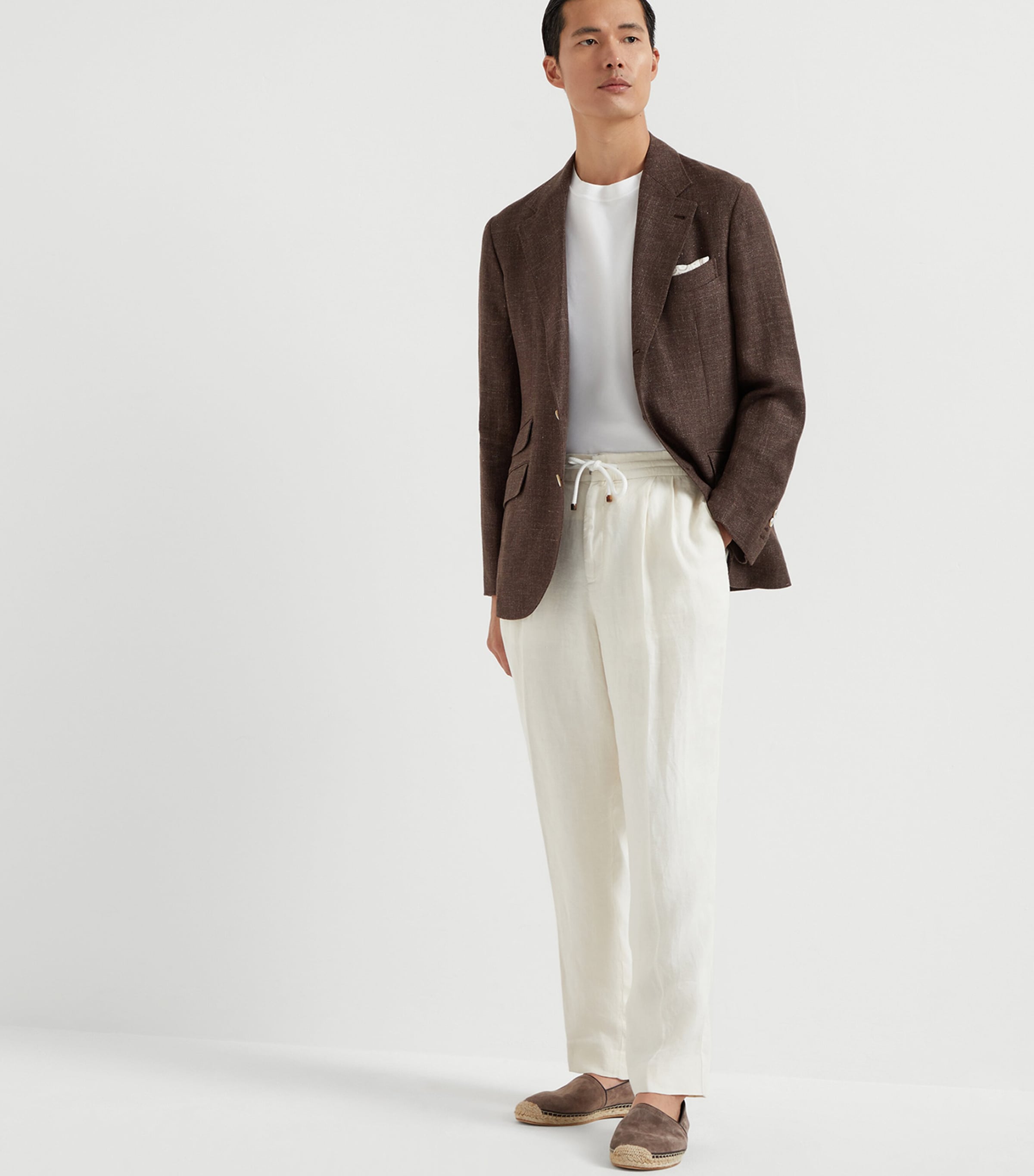 Brunello Cucinelli Linen-Wool-Silk Blazer | Harrods US