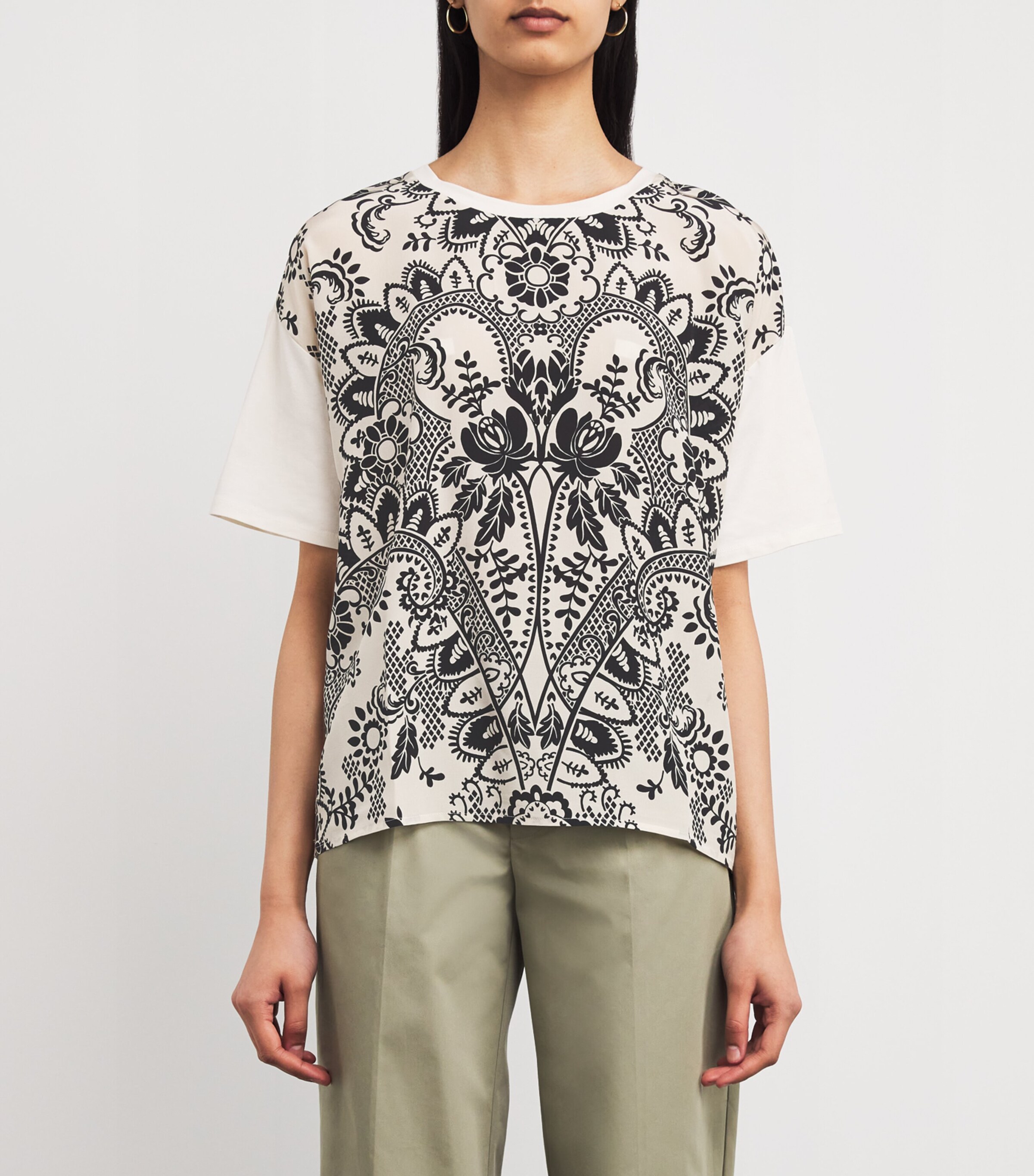 Stretch-Cotton Printed T-Shirt IVORY Image 3