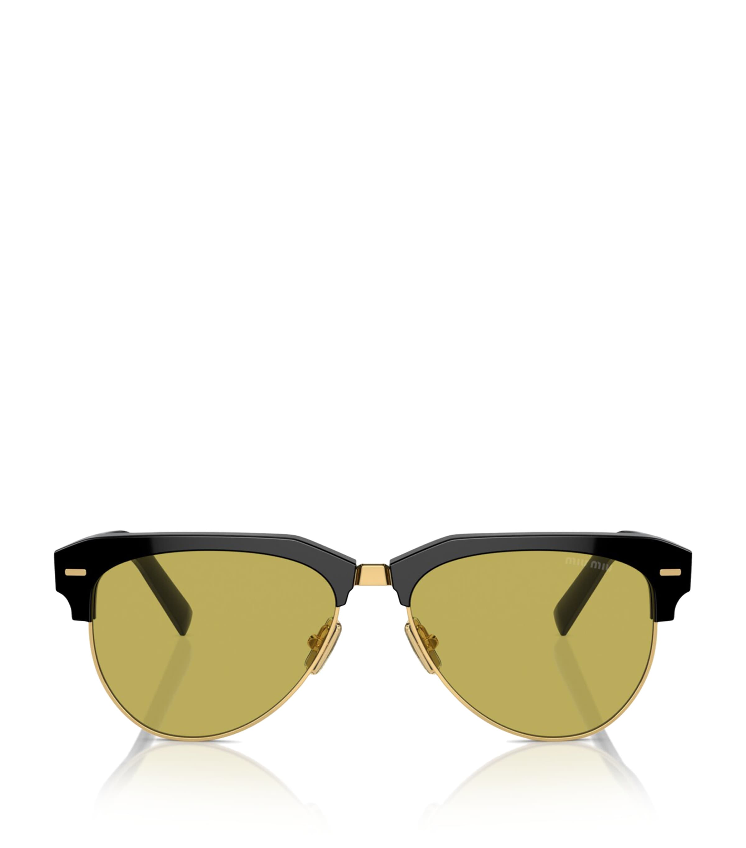 Miu Miu Mu 09zs Blk Shn Grn In Black