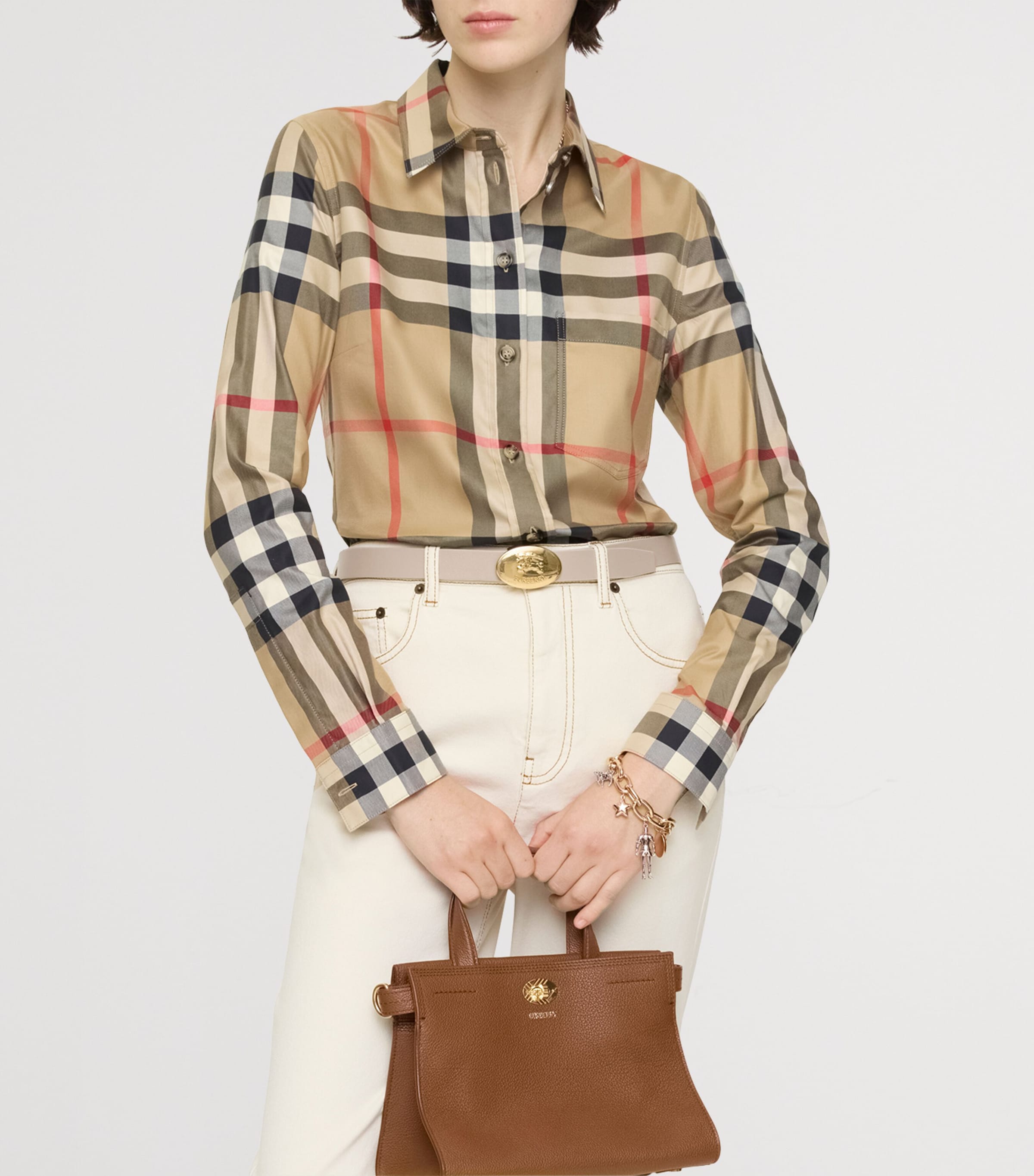 Cotton Check Shirt ARCHIVE BEIGE IP CHK Image 2
