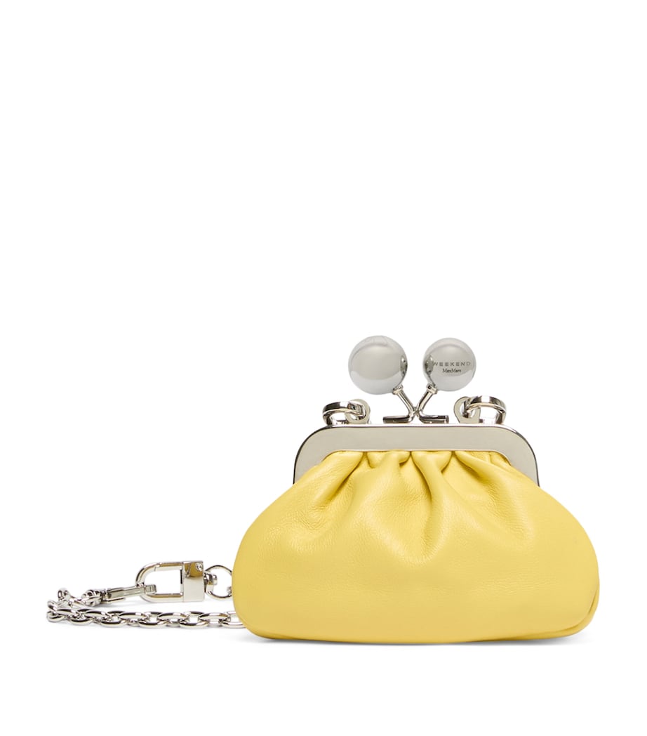 Weekend Max Mara Leather Pasticcino Bag Charm Yellow Image 1