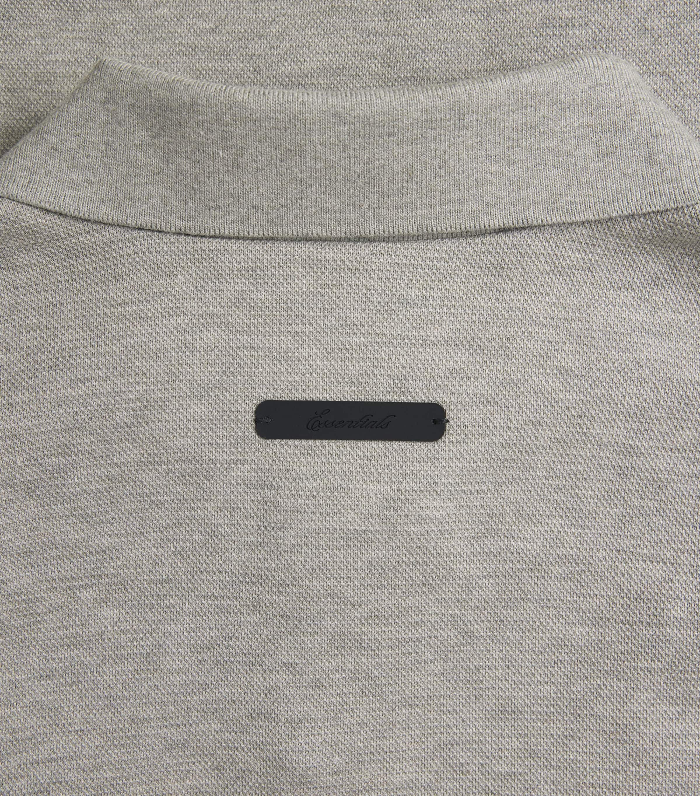 FEAR OF GOD ESSENTIALS Mens Cotton-Blend Signature Polo Shirt Concrete Heather Image 6