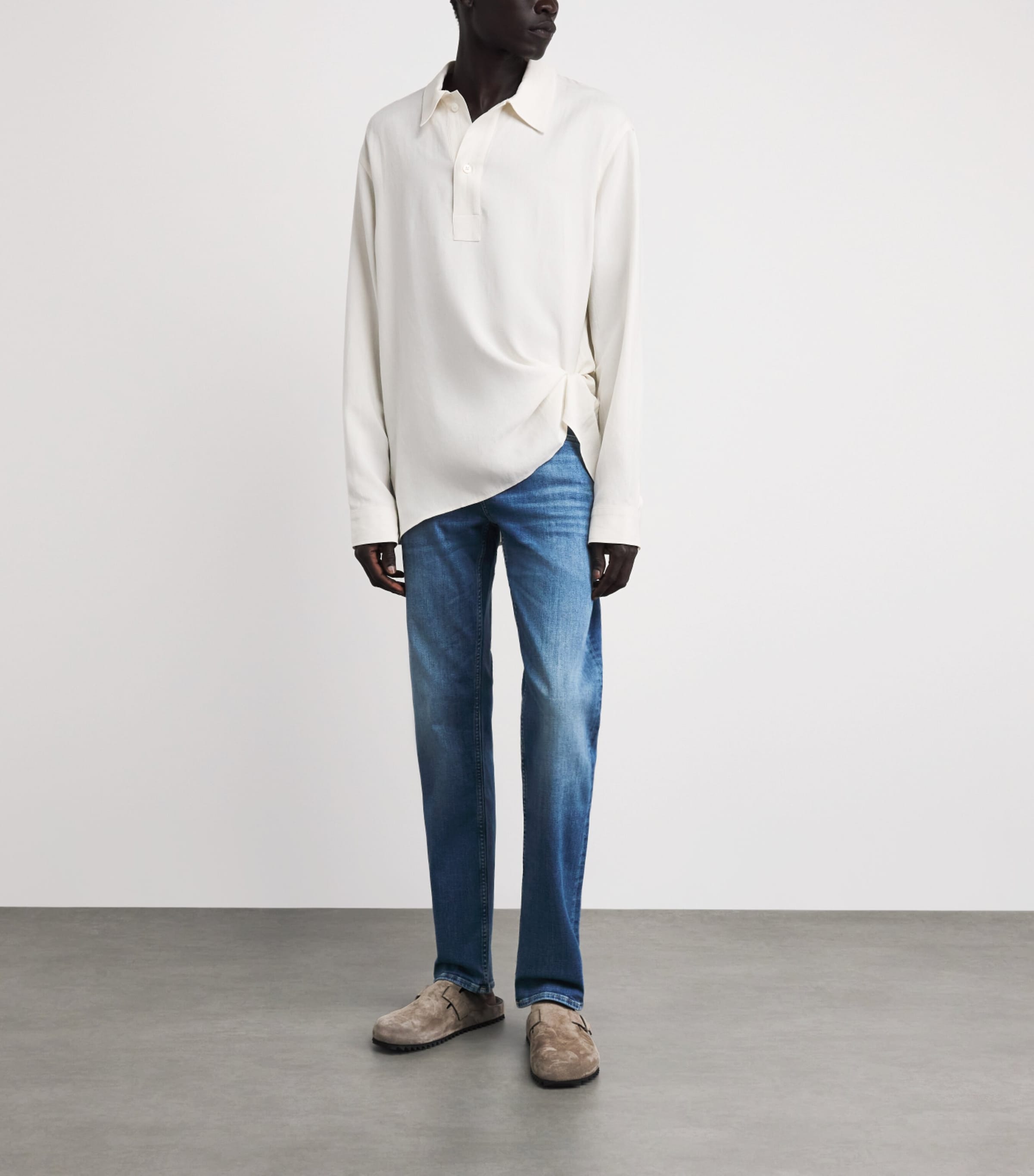 7 For All Mankind Mens Slimmy Jeans Light Blue Image 2
