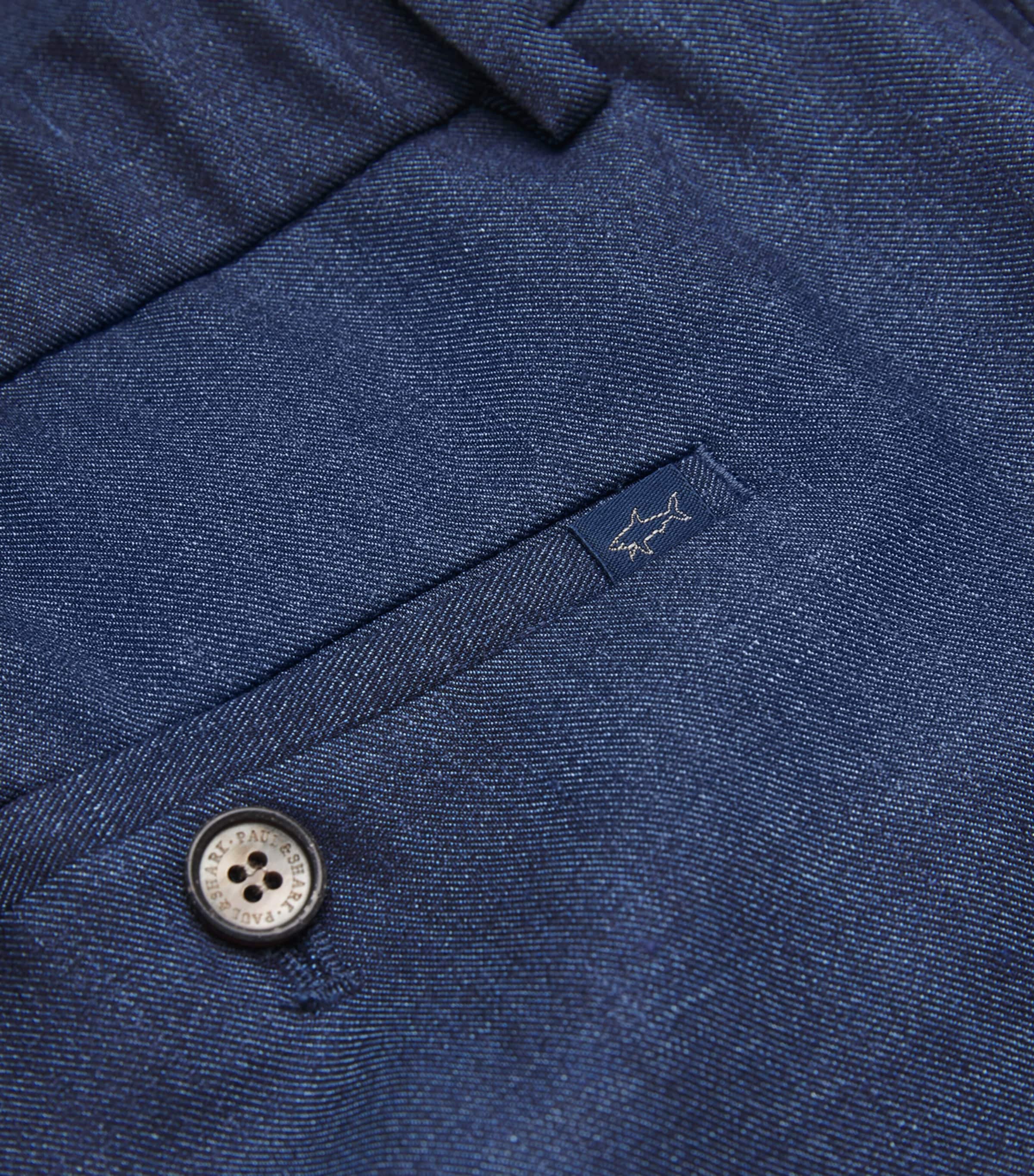 Loro Piana Virgin Wool-Silk-Blend Jersey Chinos 050 NAVY BLUE Image 5