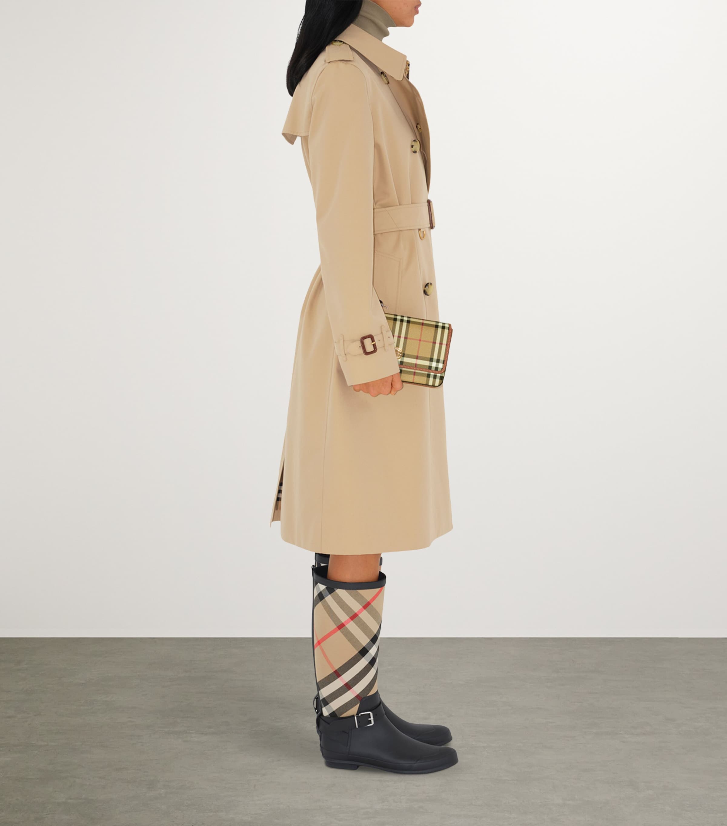 Burberry Check Hampshire Cross-Body Bag Archive Beige Image 4