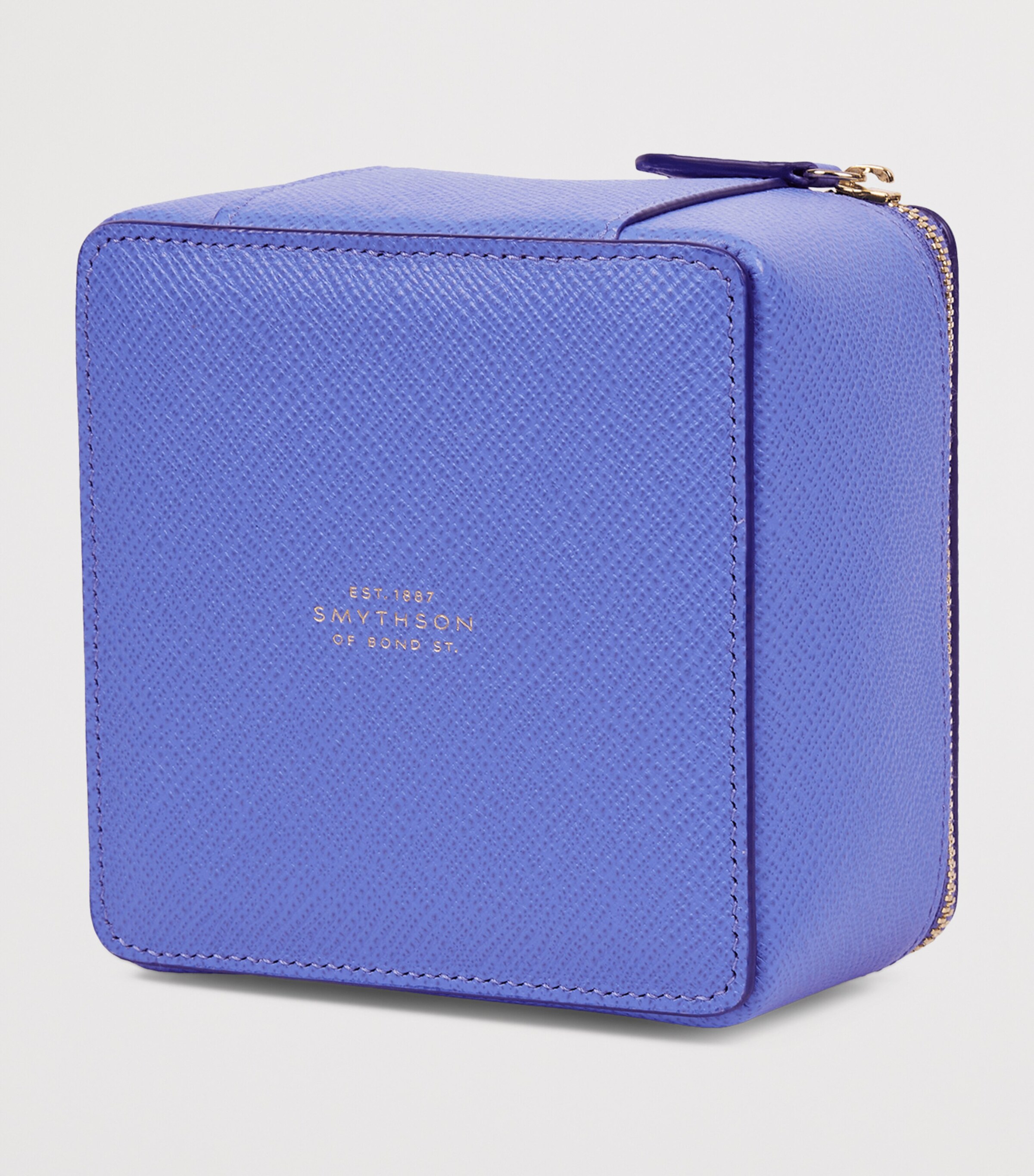 Smythson Large Calfskin Panama Trinket Case U Violet Image 5